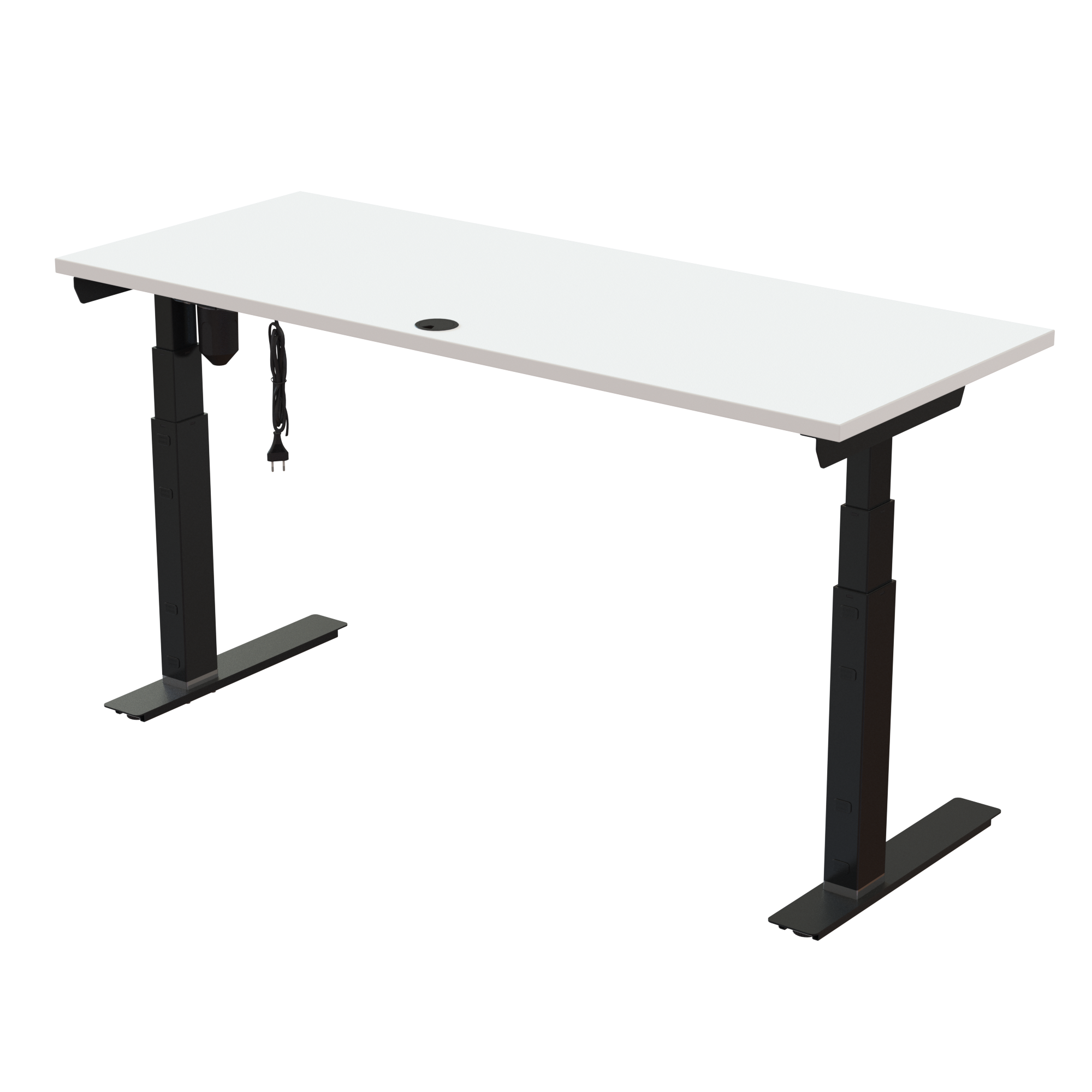 Sit Stand Desk | 150x60 cm | White with black frame