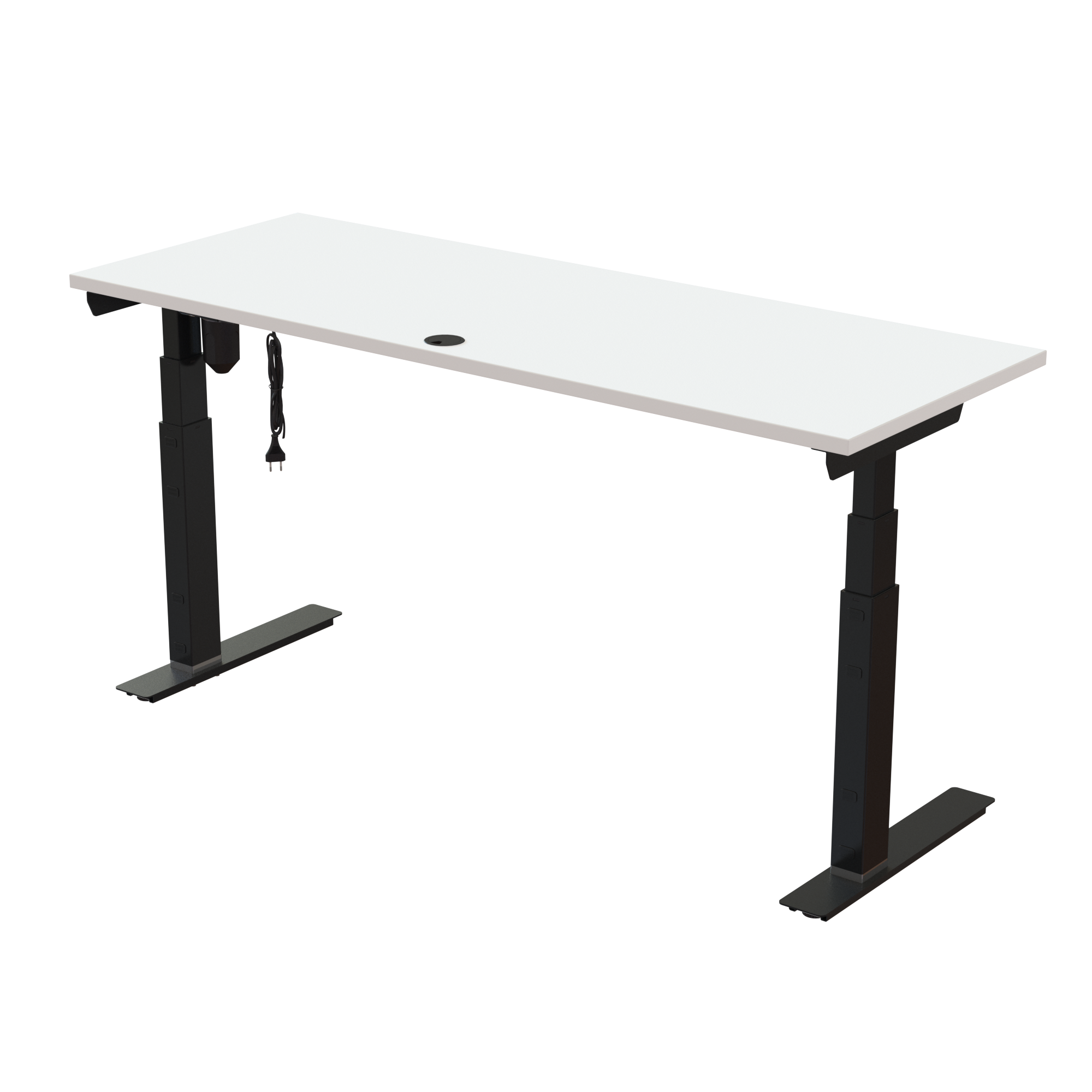 Sit Stand Desk | 160x60 cm | White with black frame