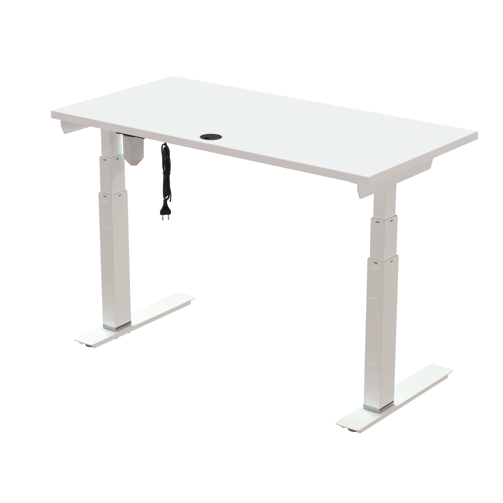 Sit Stand Desk | 120x60 cm | White with white frame