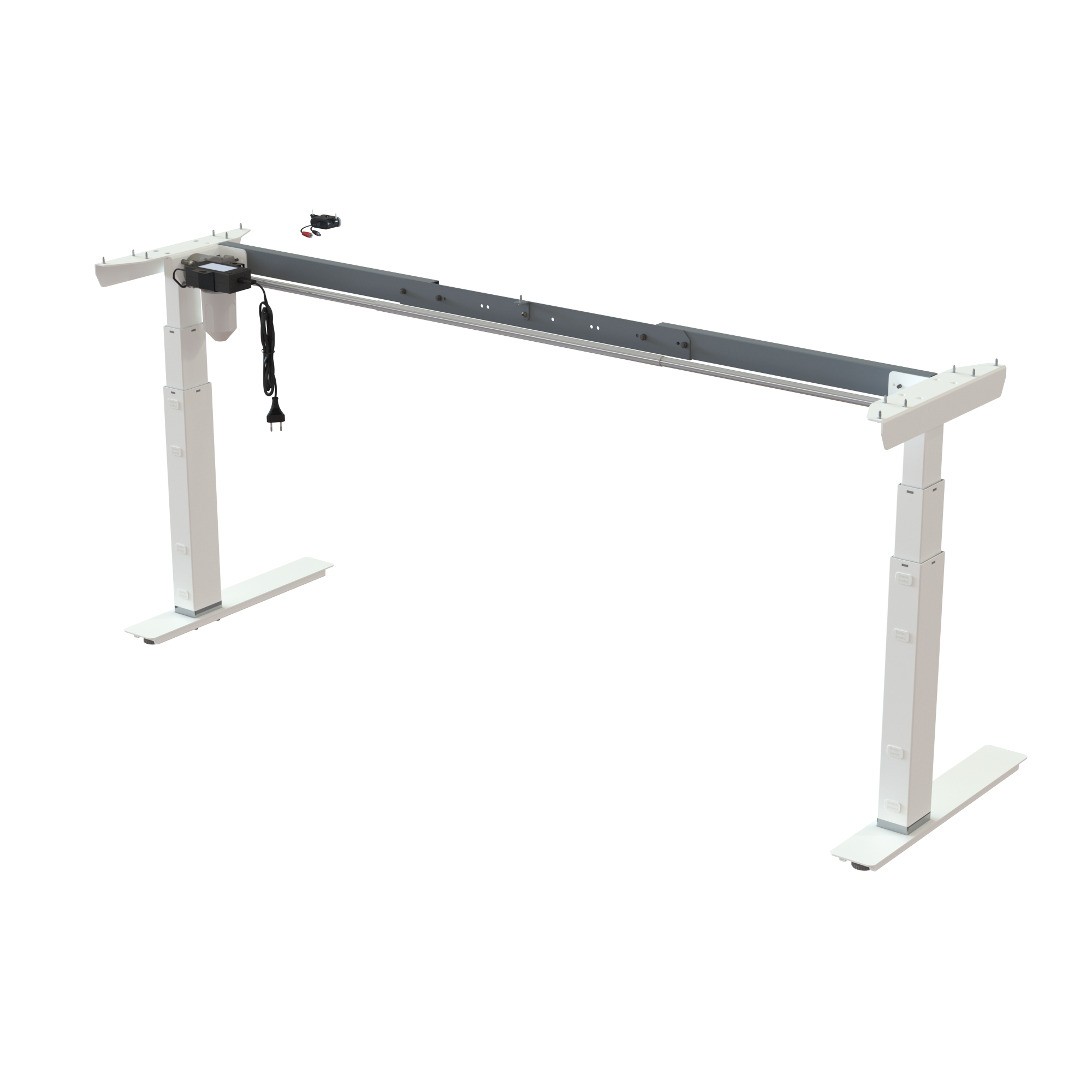 Sit Stand Desk frame | Width 132-172 cm | White