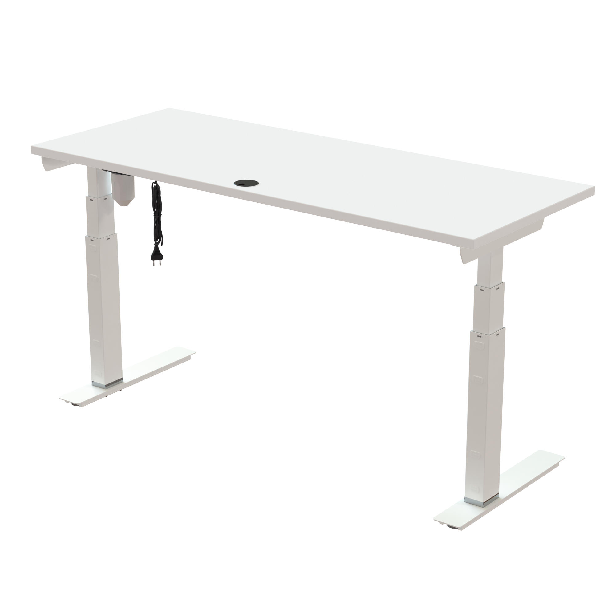 Sit Stand Desk | 150x60 cm | White with white frame