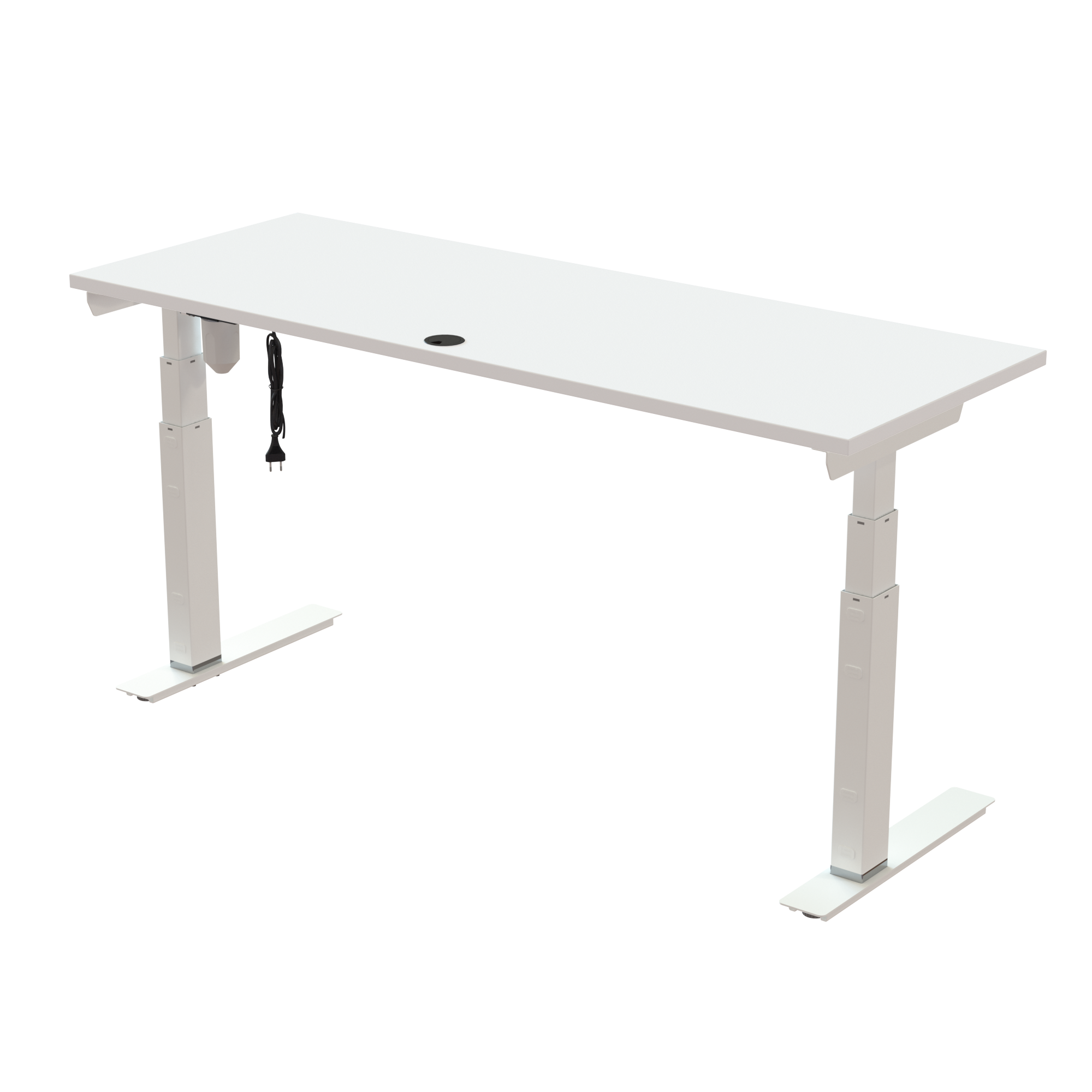Sit Stand Desk | 160x60 cm | White with white frame