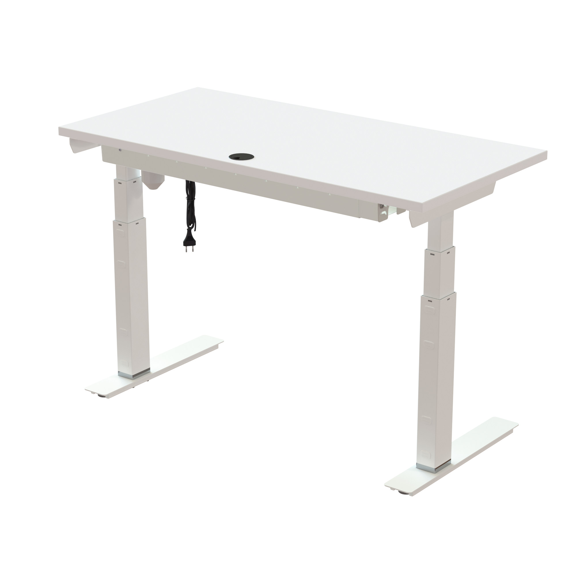 Sit Stand Desk | 120x60 cm | White with white frame