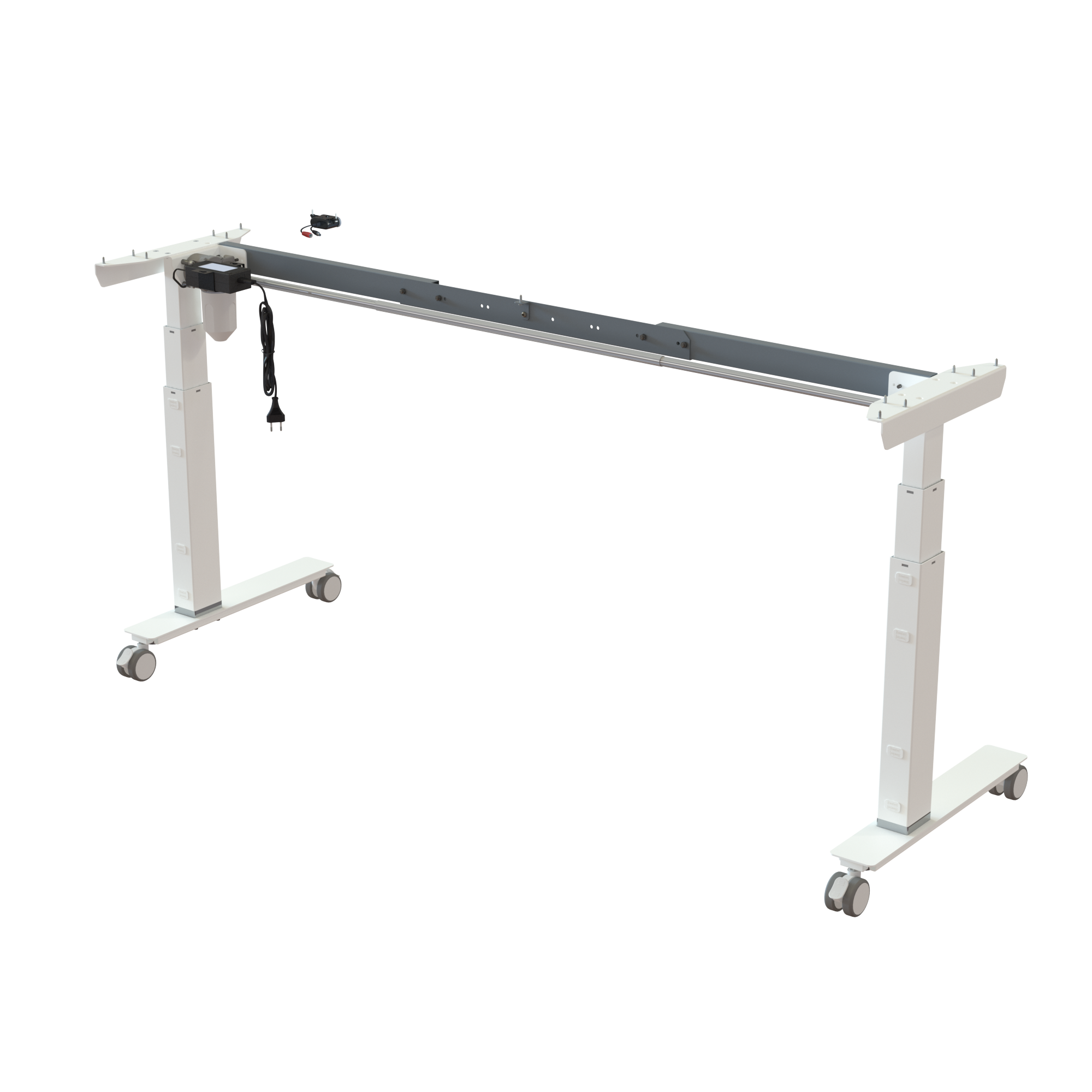Sit Stand Desk frame | Width 132-172 cm | White
