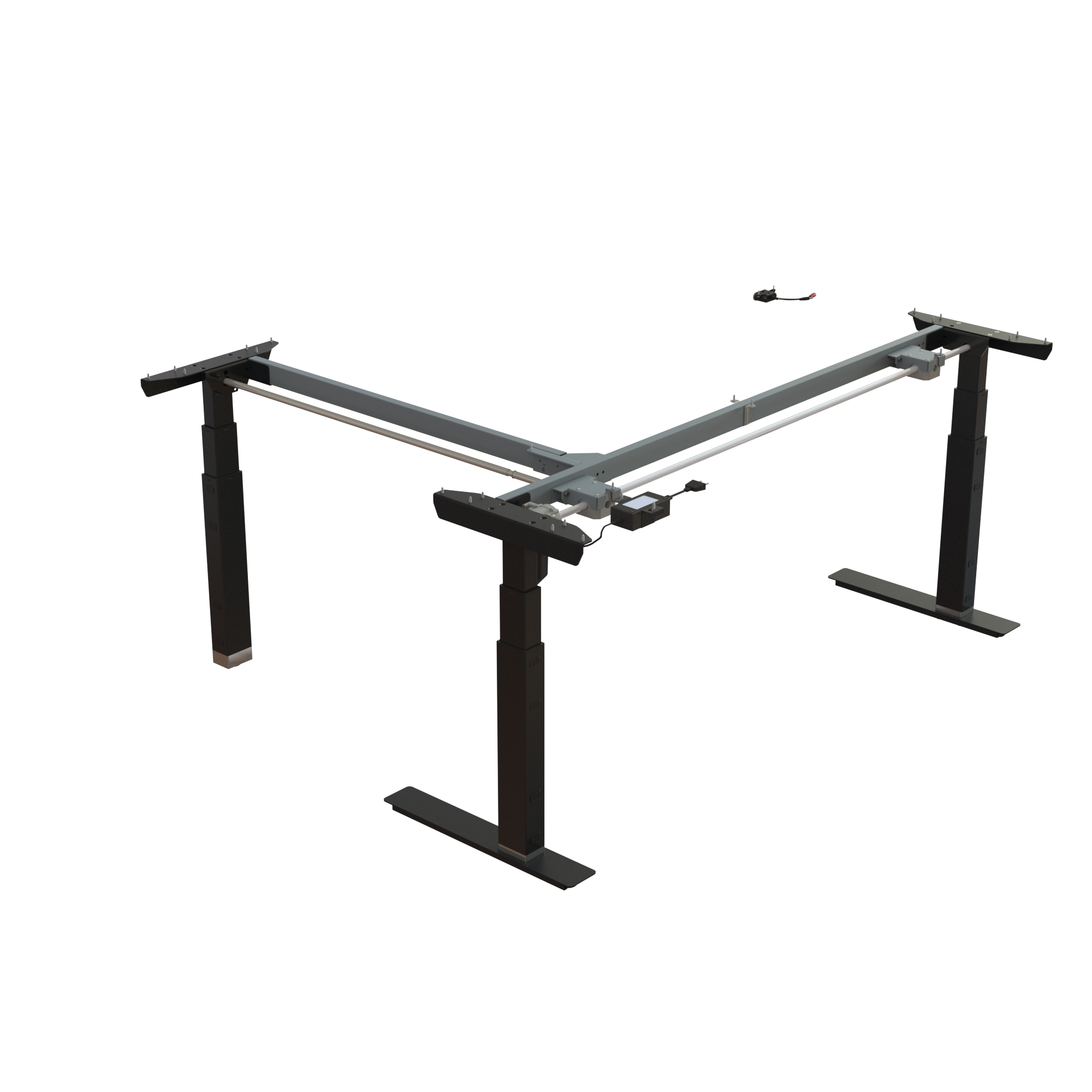 Sit Stand Desk frame | Width 172-142 cm | Black 