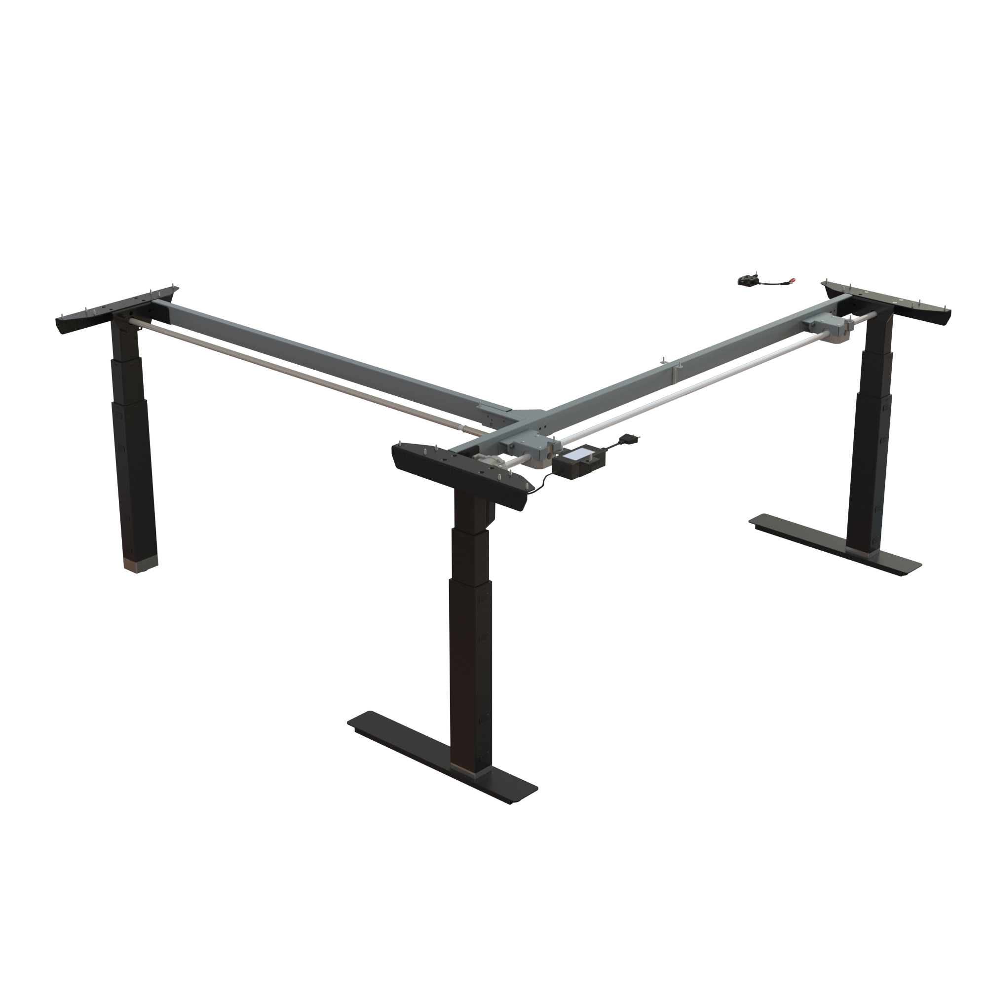 Sit Stand Desk frame | Width 172-172 cm | Black 