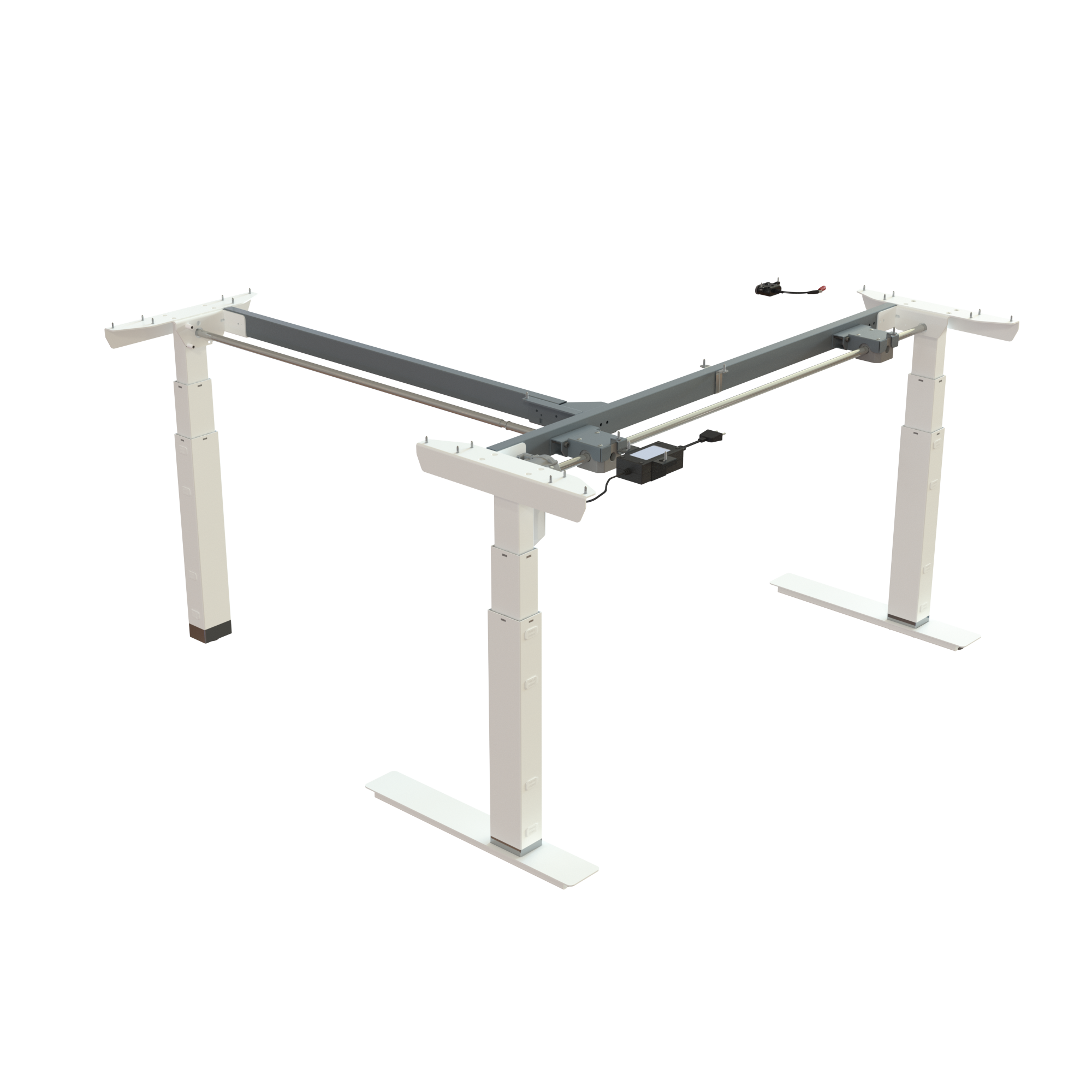 Sit Stand Desk frame | Width 142-142 cm | White