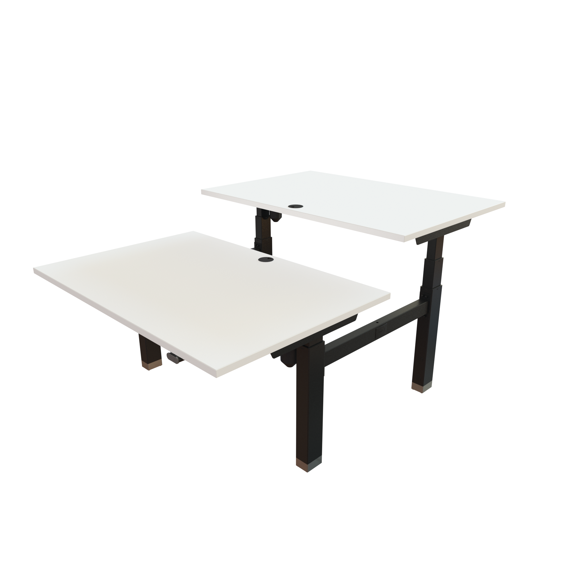 Sit Stand Desk | 120x80 cm | White with black frame