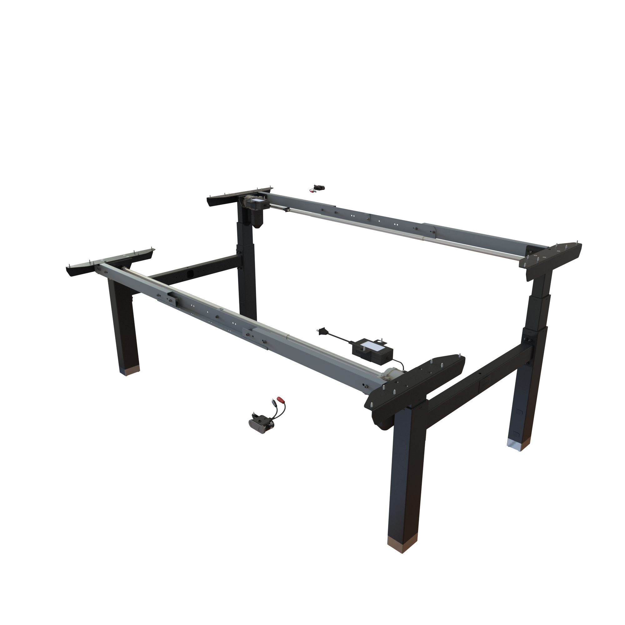 Sit Stand Desk frame | Width 132-172 cm | Black 