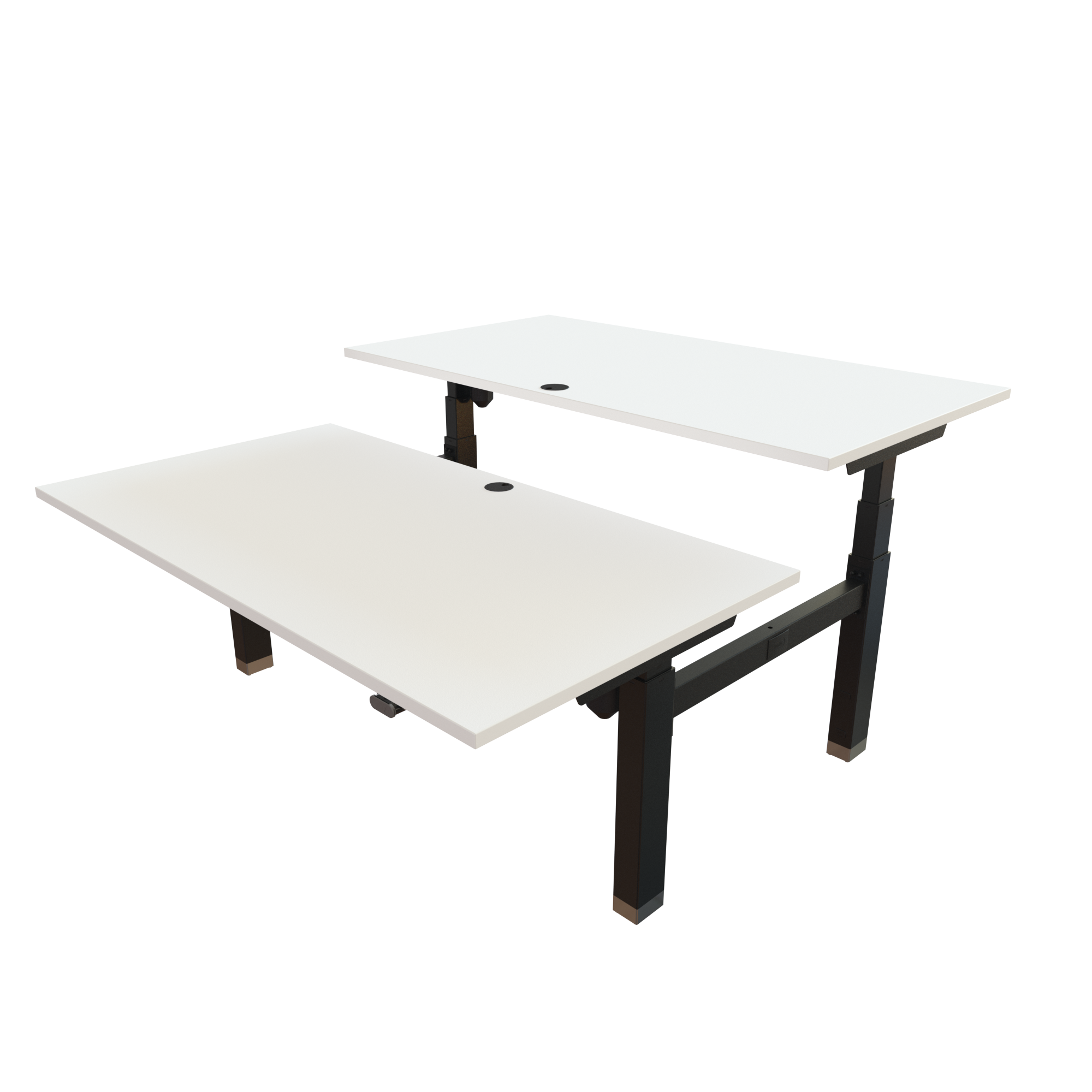 Sit Stand Desk | 150x80 cm | White with black frame