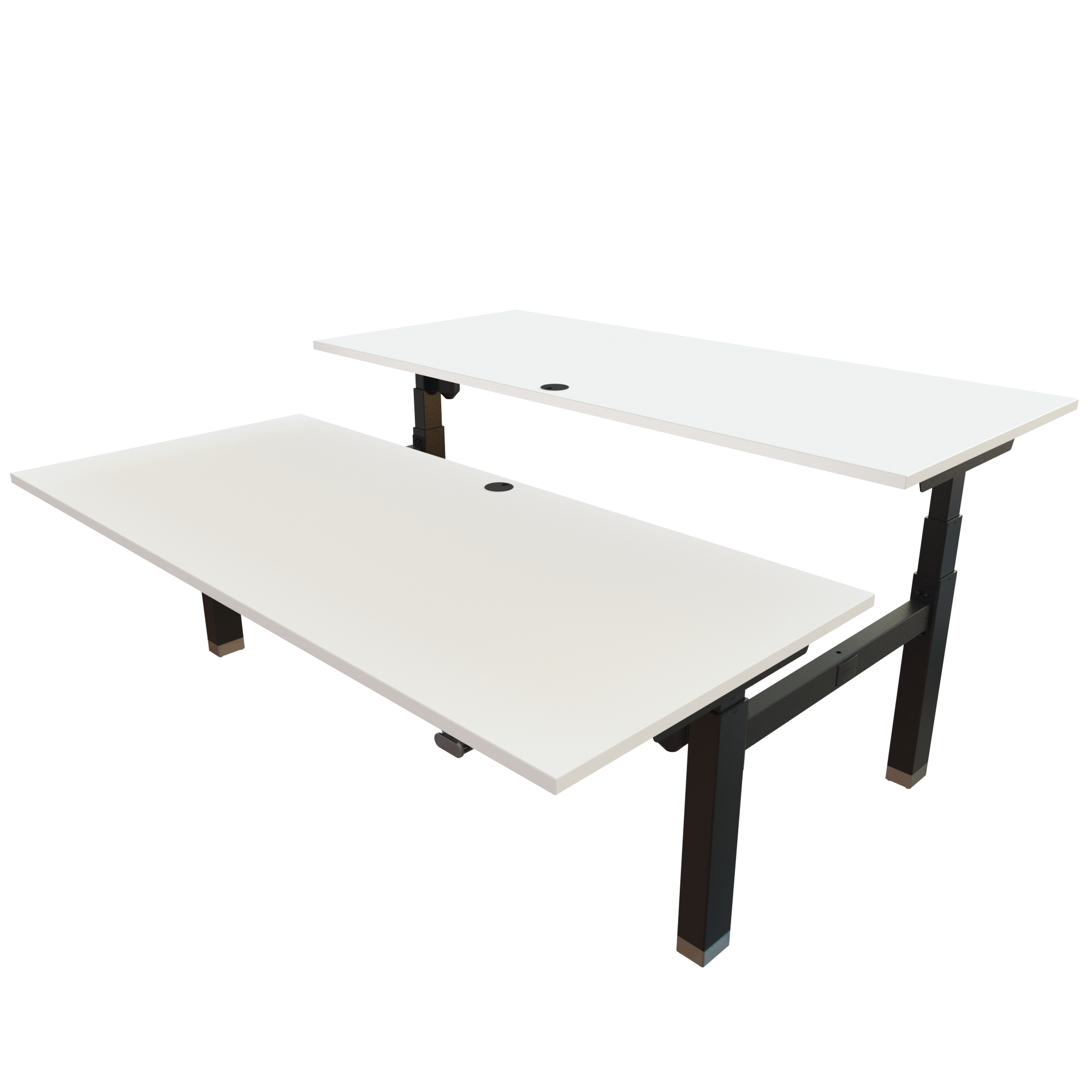 Sit Stand Desk | 180x80 cm | White with black frame