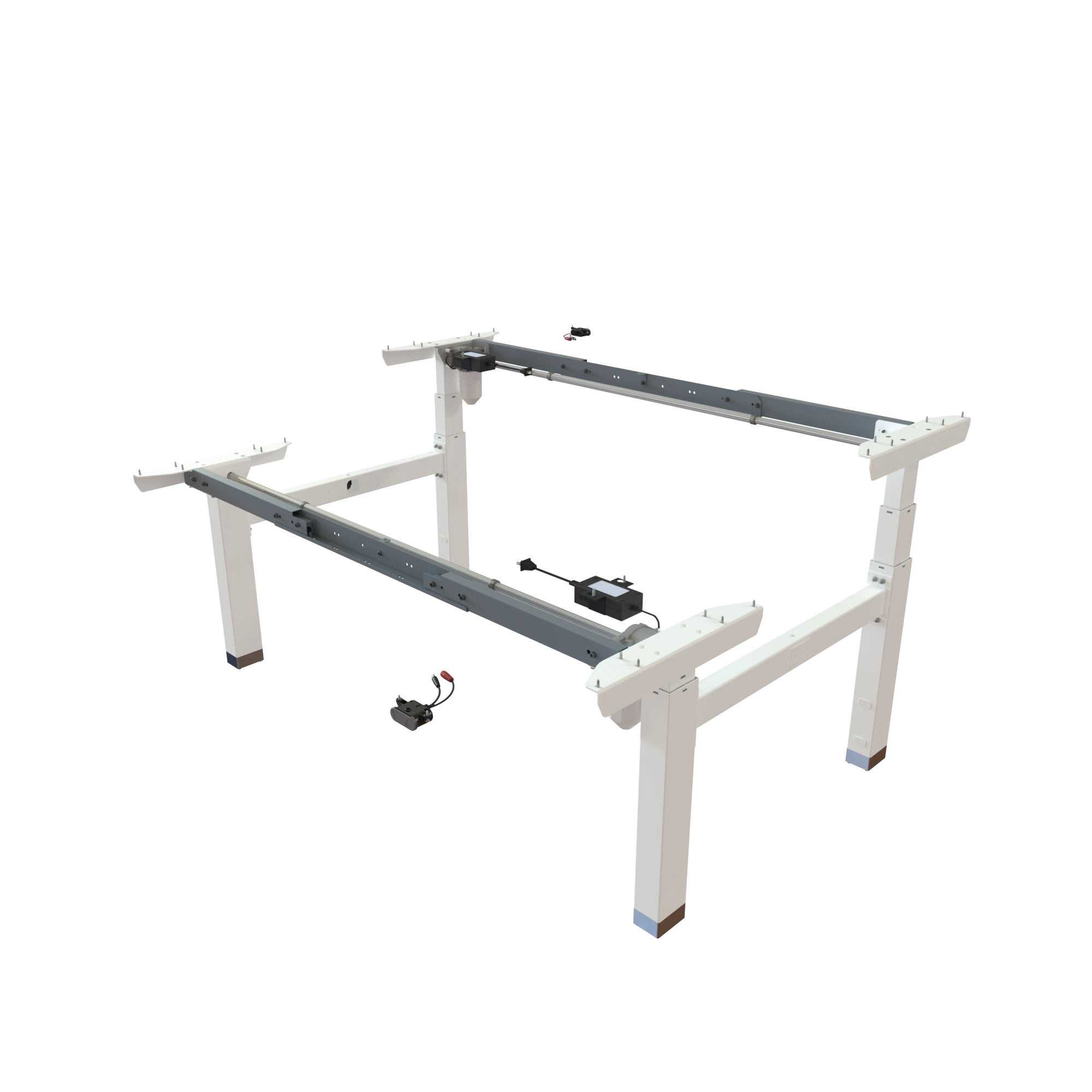 Sit Stand Desk frame | Width 112-152 cm | White