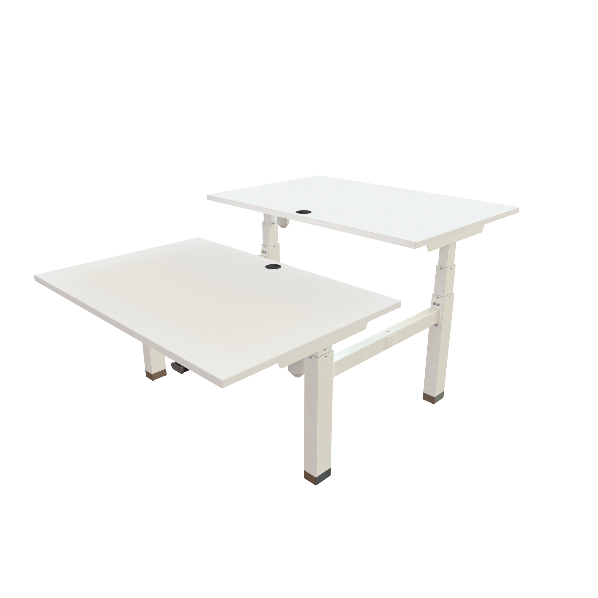 Sit Stand Desk | 120x80 cm | White with white frame