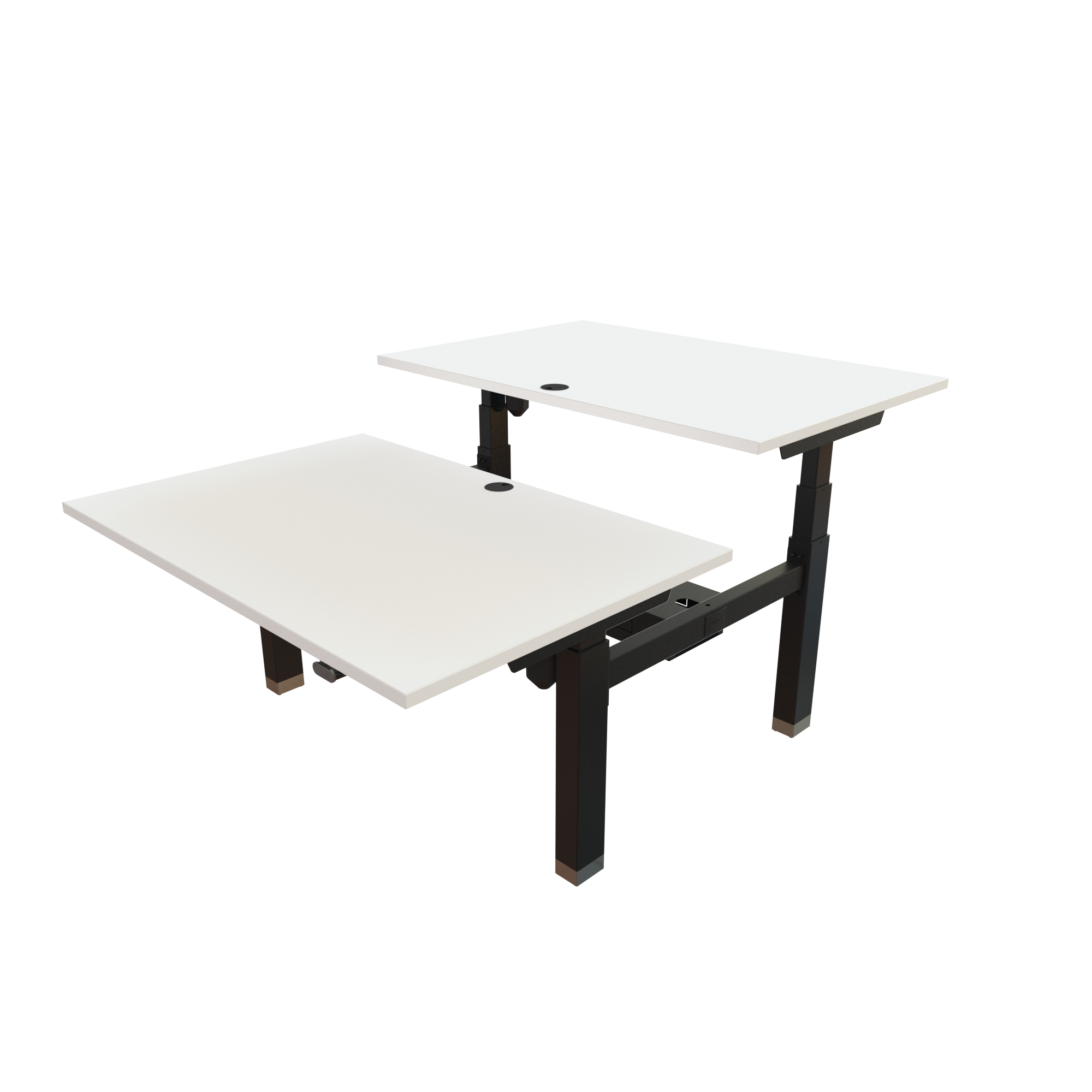 Sit Stand Desk | 120x80 cm | White with black frame