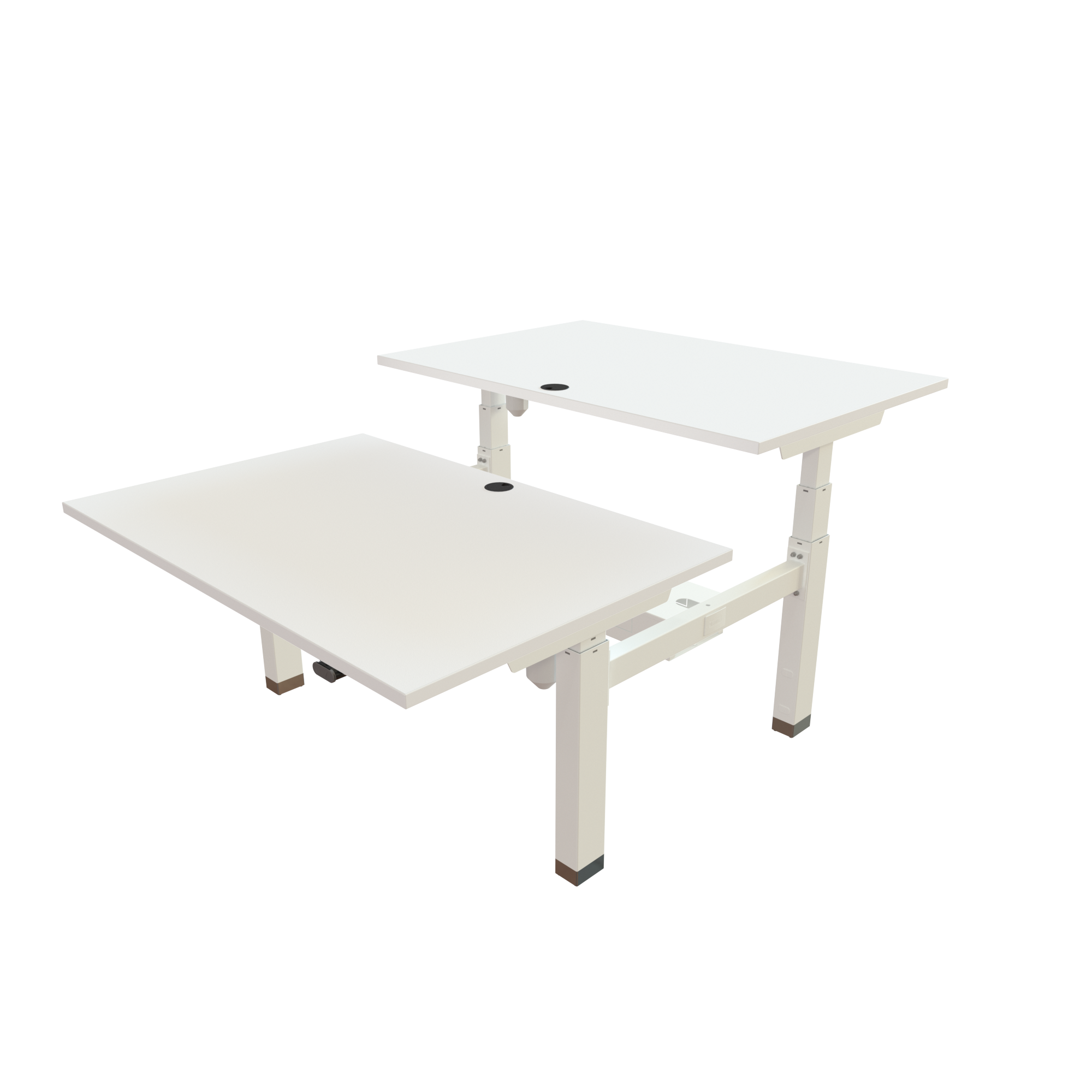 Sit Stand Desk | 120x80 cm | White with white frame