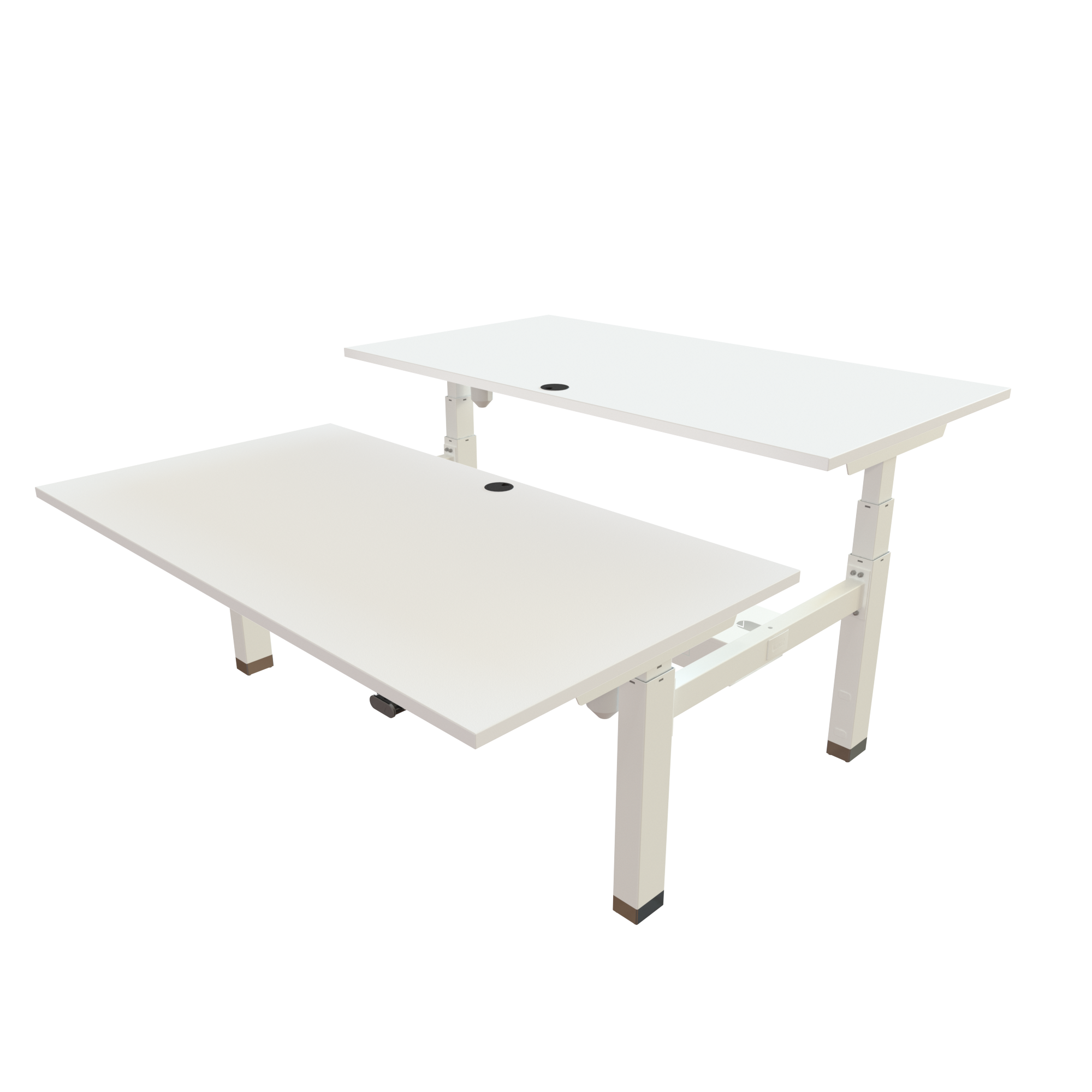 Sit Stand Desk | 150x80 cm | White with white frame