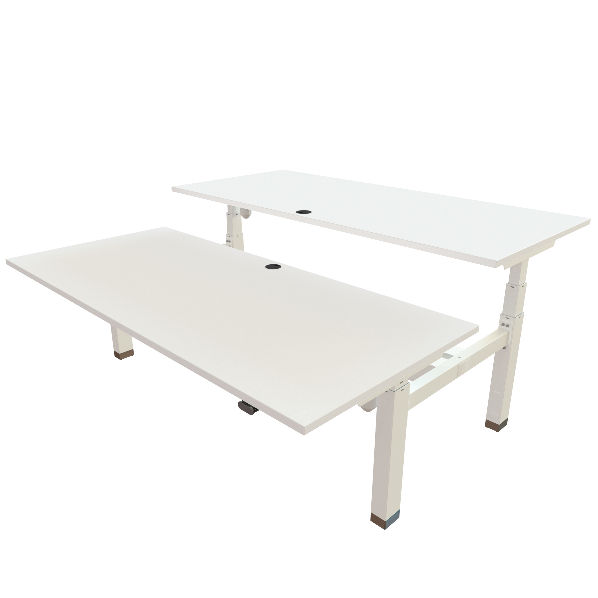 Sit Stand Desk | 180x80 cm | White with white frame