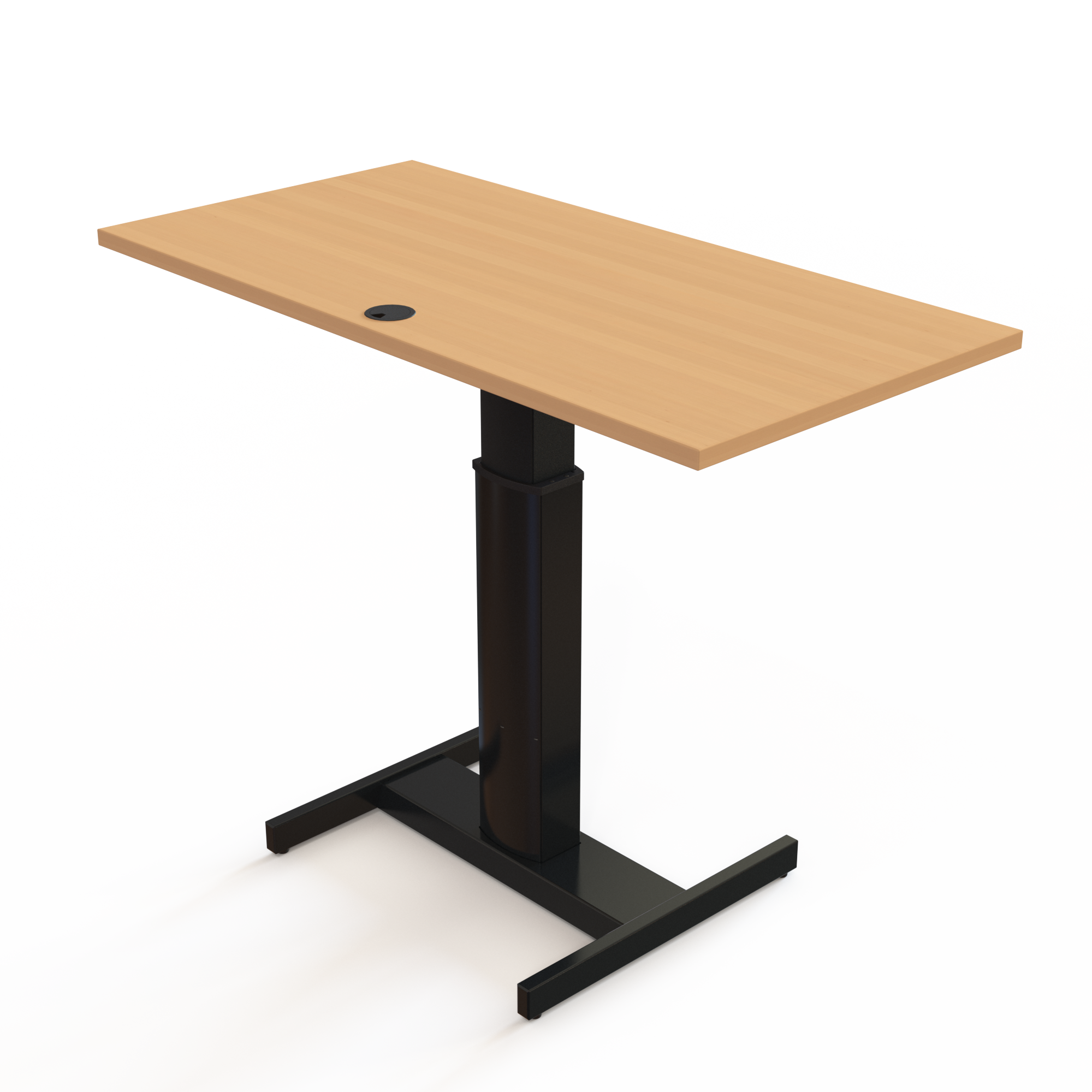 Electric Adjustable Desk | 120x60 cm | Beech with black frame