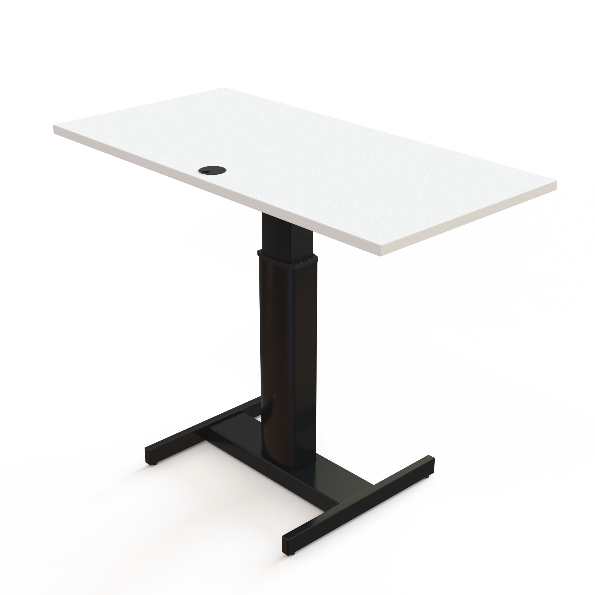 Electric Adjustable Desk | 120x60 cm | White with black frame