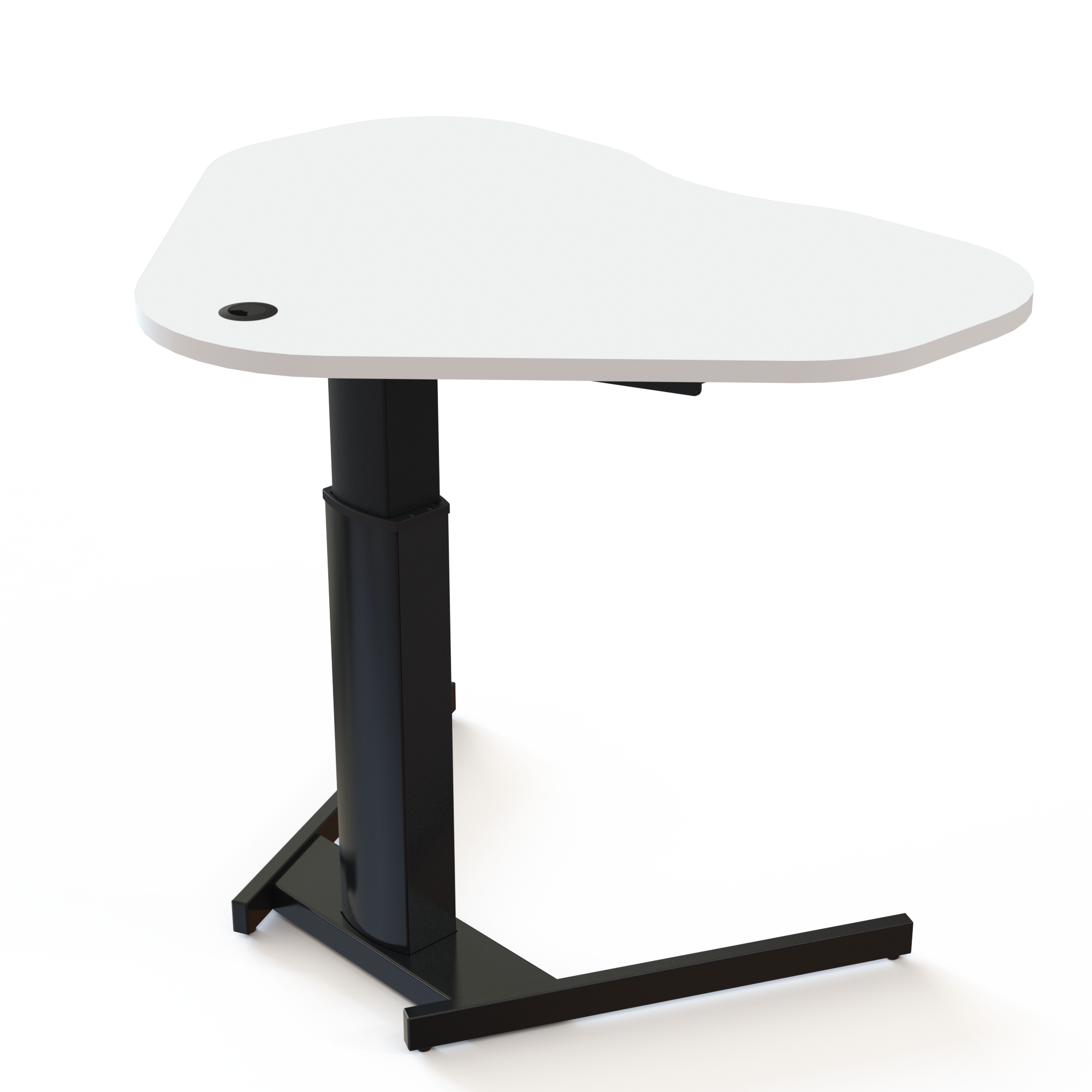 Electric Adjustable Desk | 117x90 cm | White with black frame