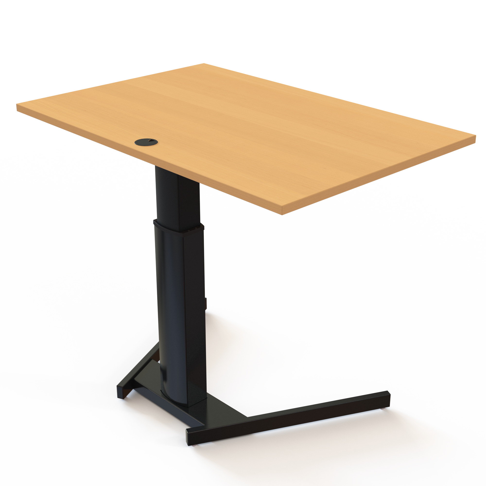 Electric Adjustable Desk | 120x80 cm | Beech with black frame