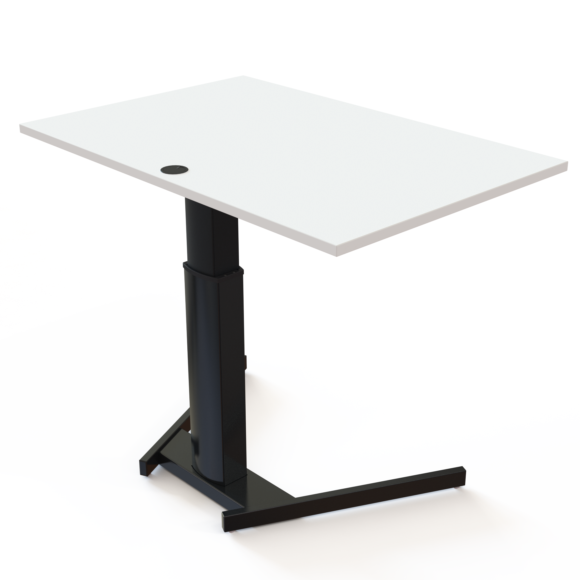 Electric Adjustable Desk | 120x80 cm | White with black frame