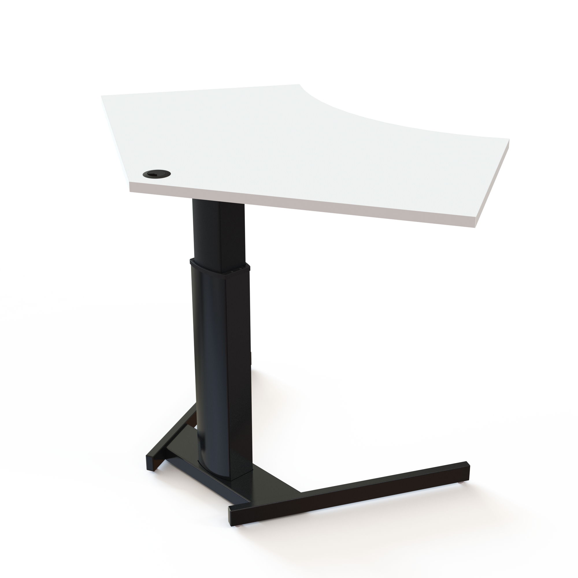 Electric Adjustable Desk | 138x92 cm | White with black frame