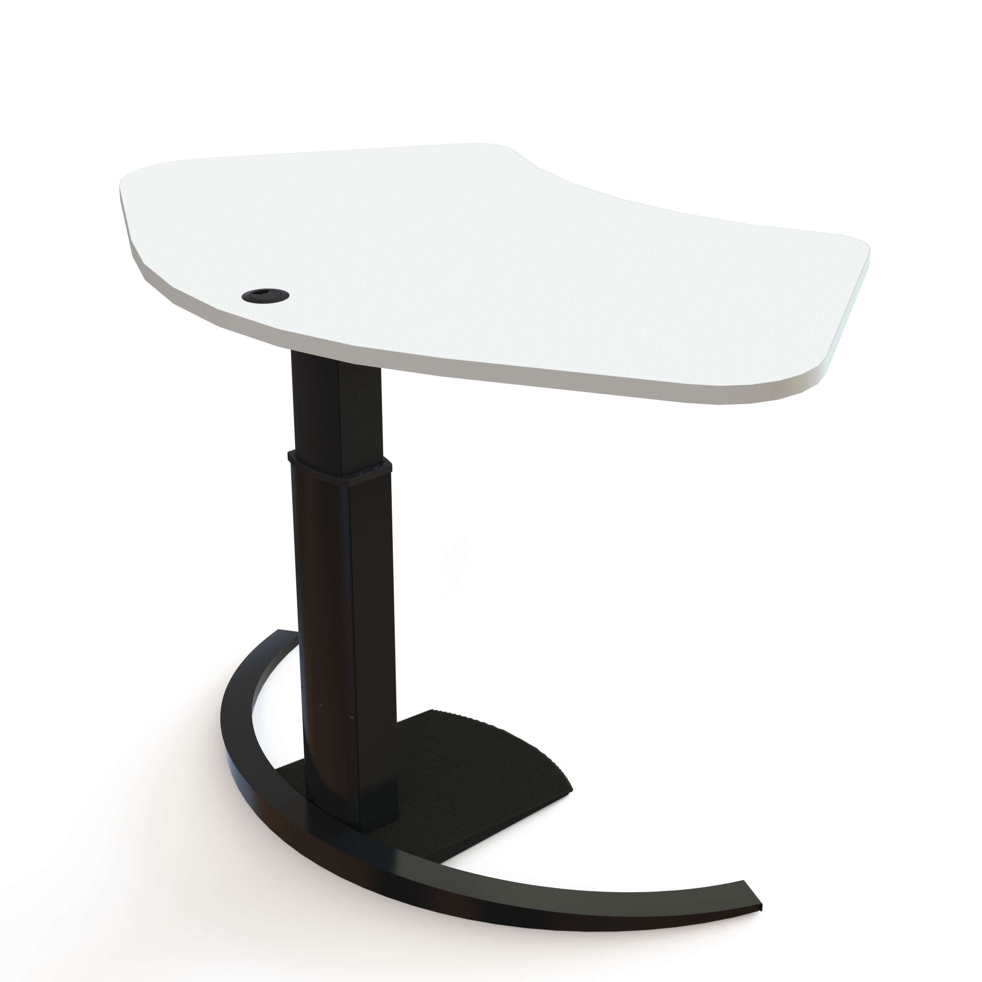 Electric Adjustable Desk | 140x90 cm | White with black frame