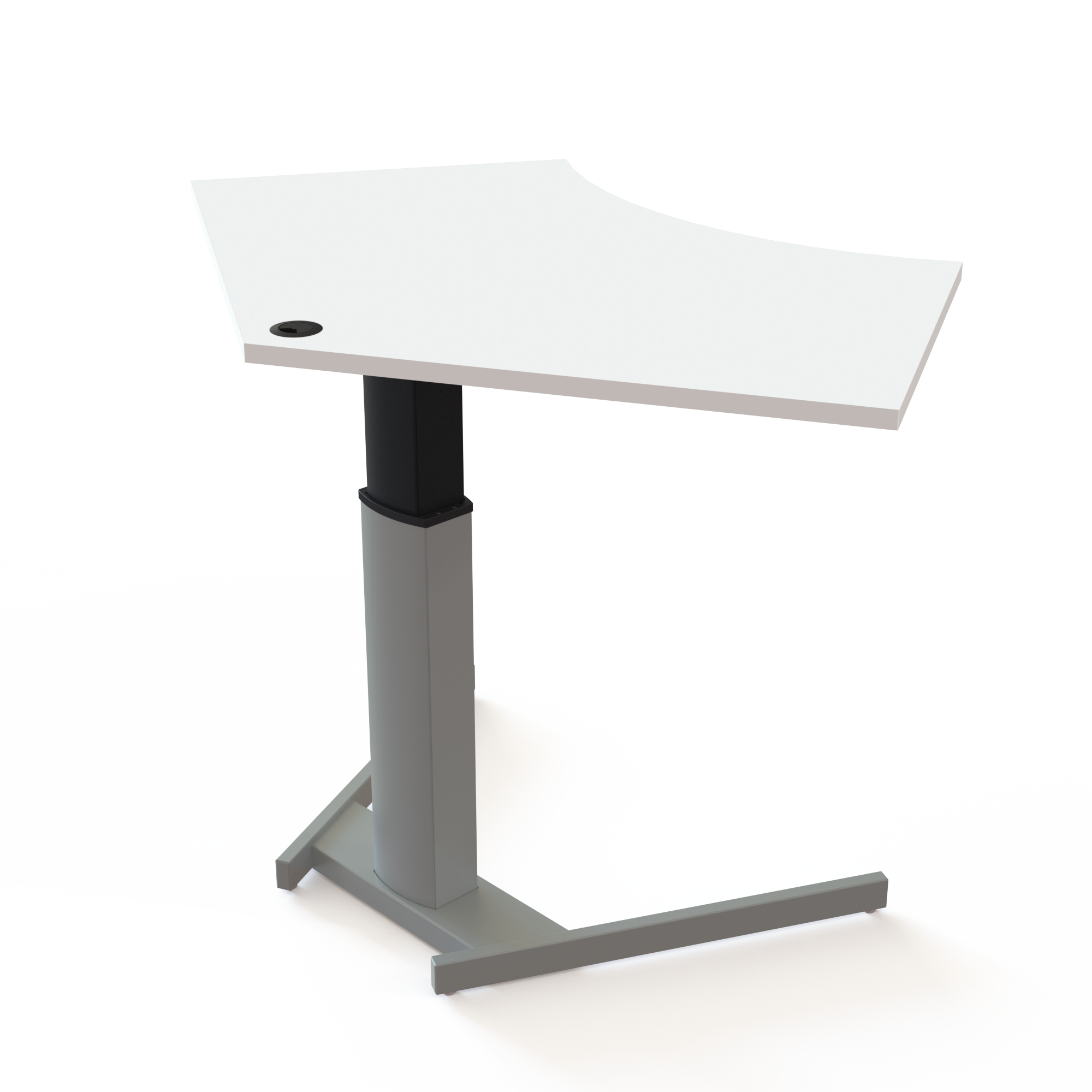 Electric Adjustable Desk | 138x92 cm | White with silver frame