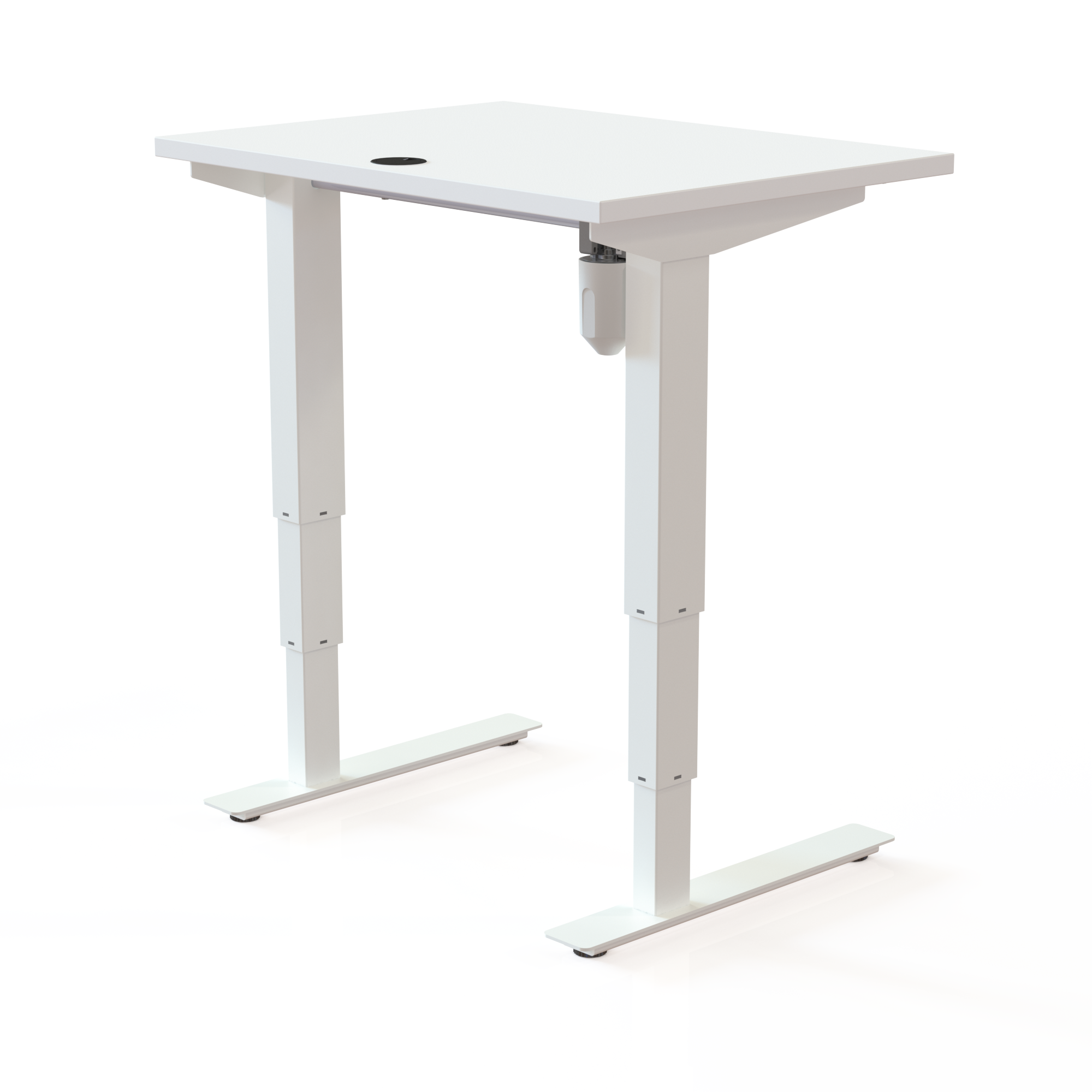 Electric Adjustable Desk | 80x60 cm | White with white frame