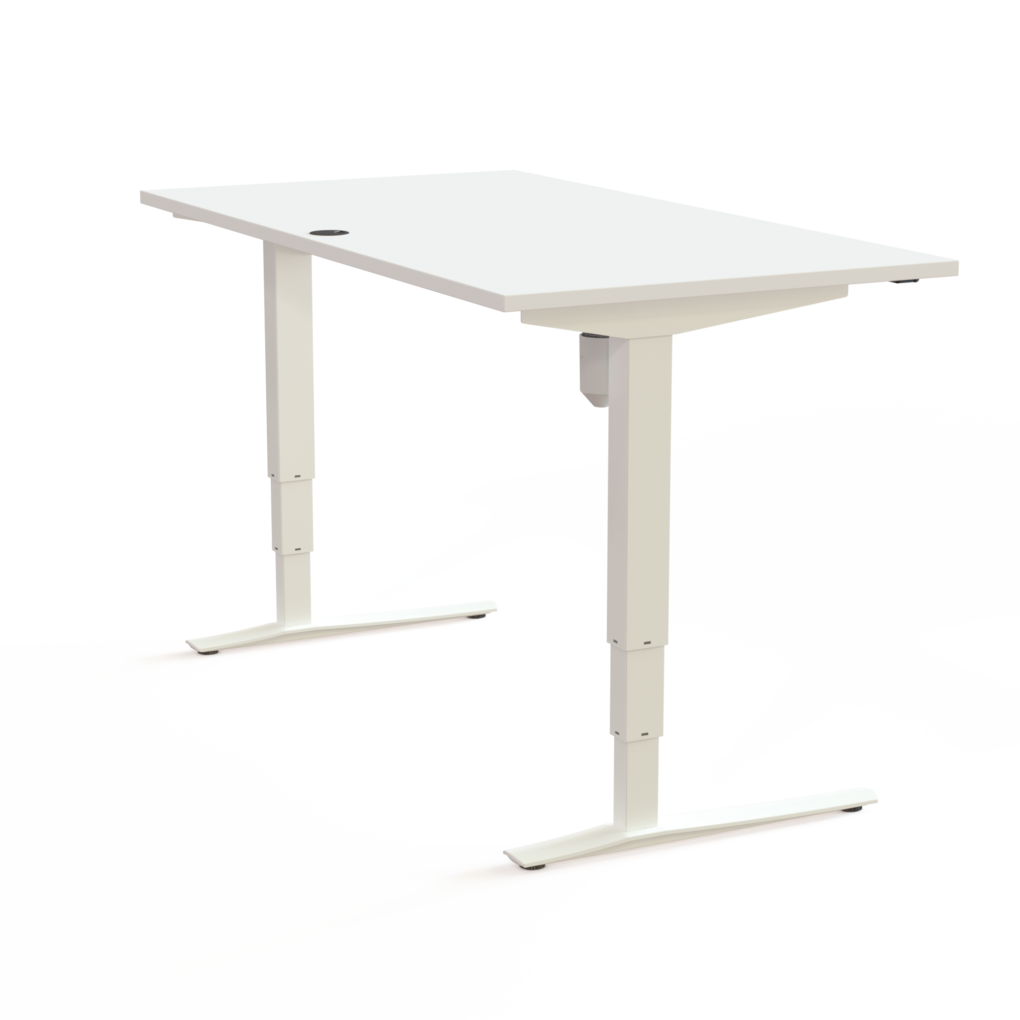 Electric Adjustable Desk | 150x80 cm | White with white frame