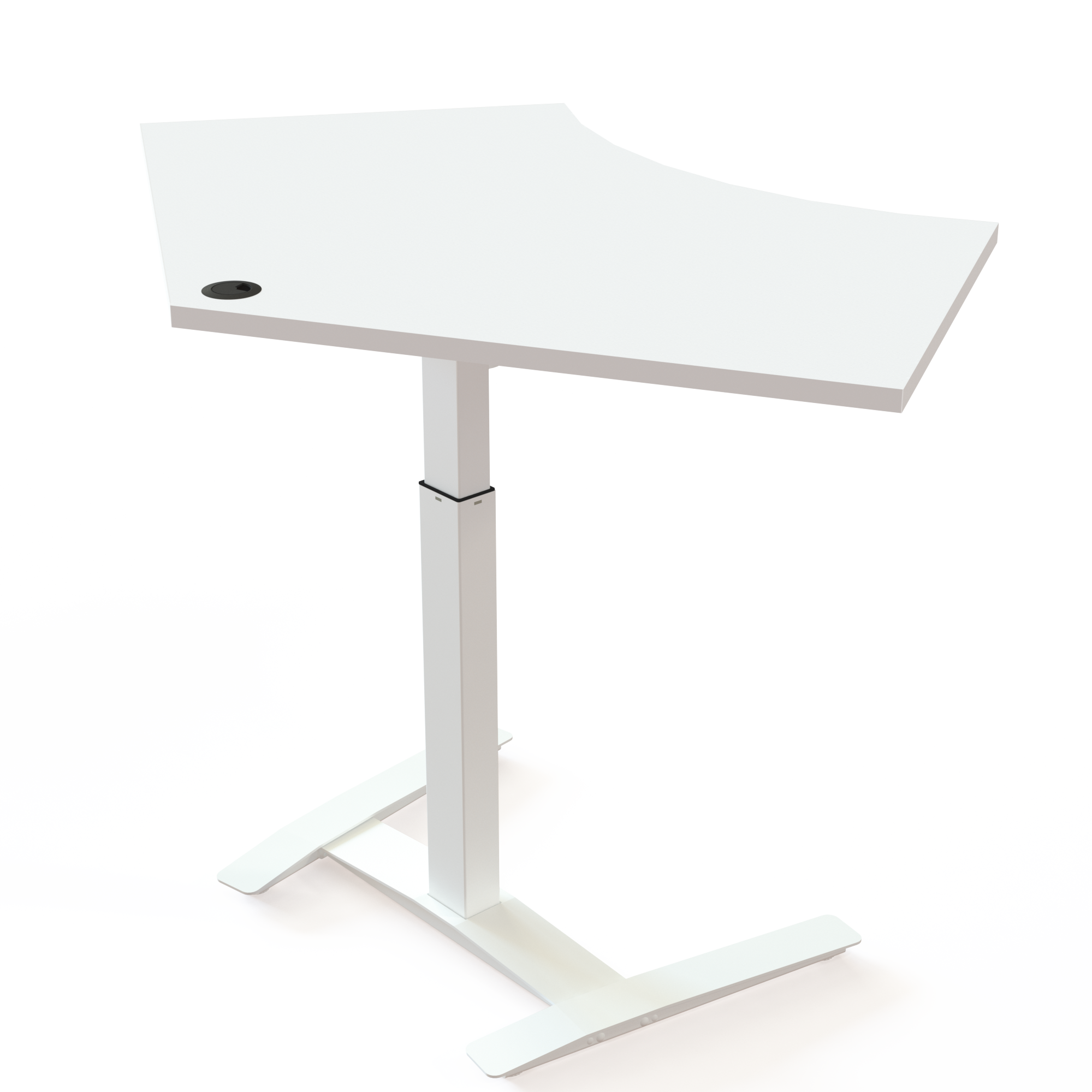 Electric Adjustable Desk | 138x92 cm | White with white frame