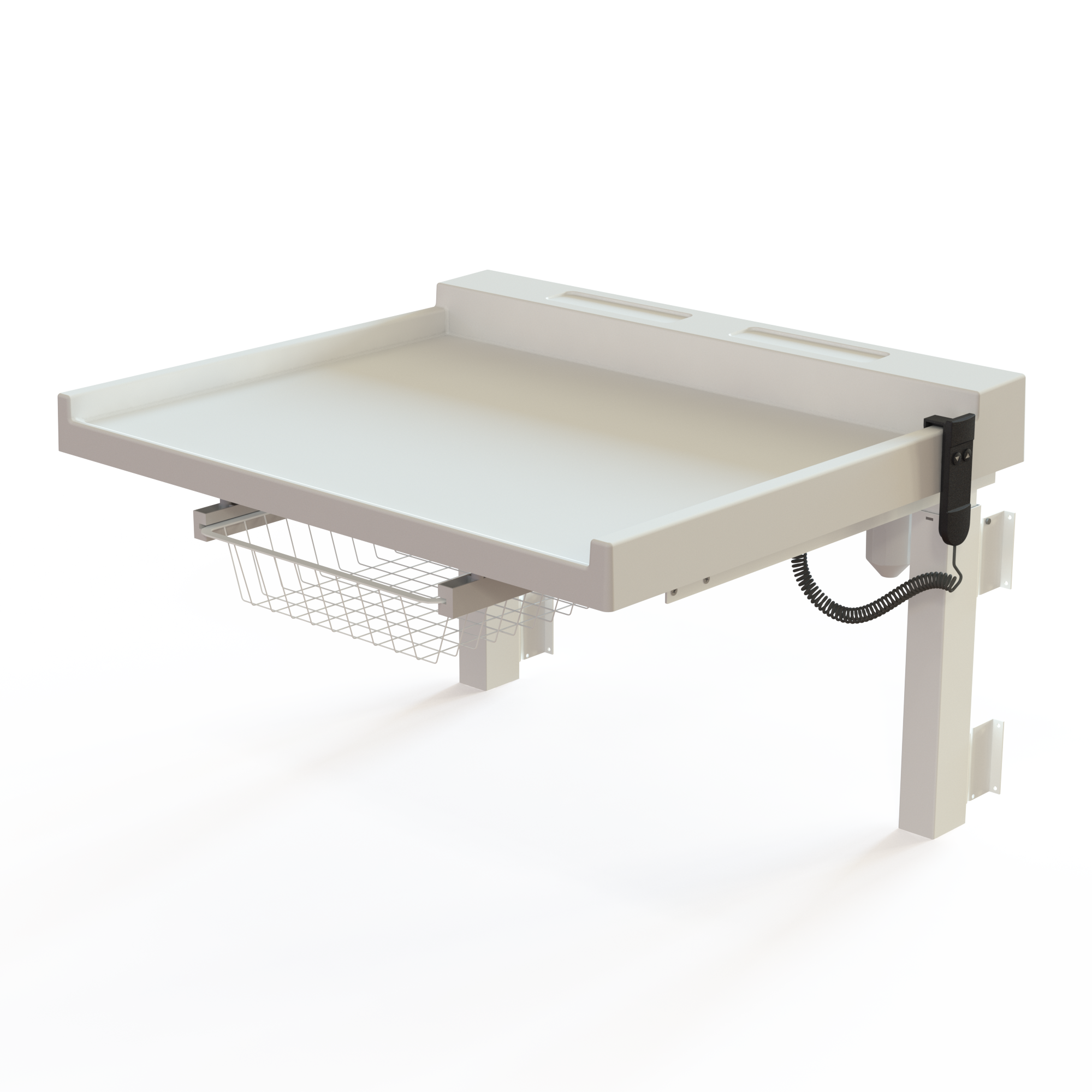 Ergonomic wall-mounted baby change station