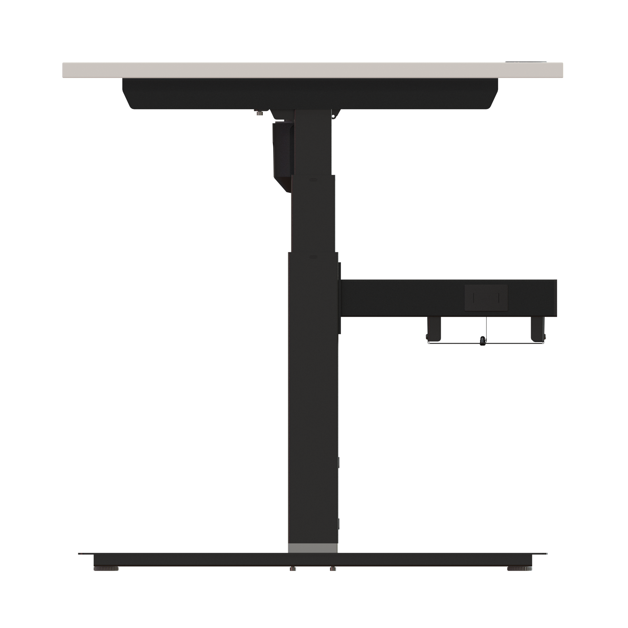Sit Stand Desk | 180x80 cm | White with black frame