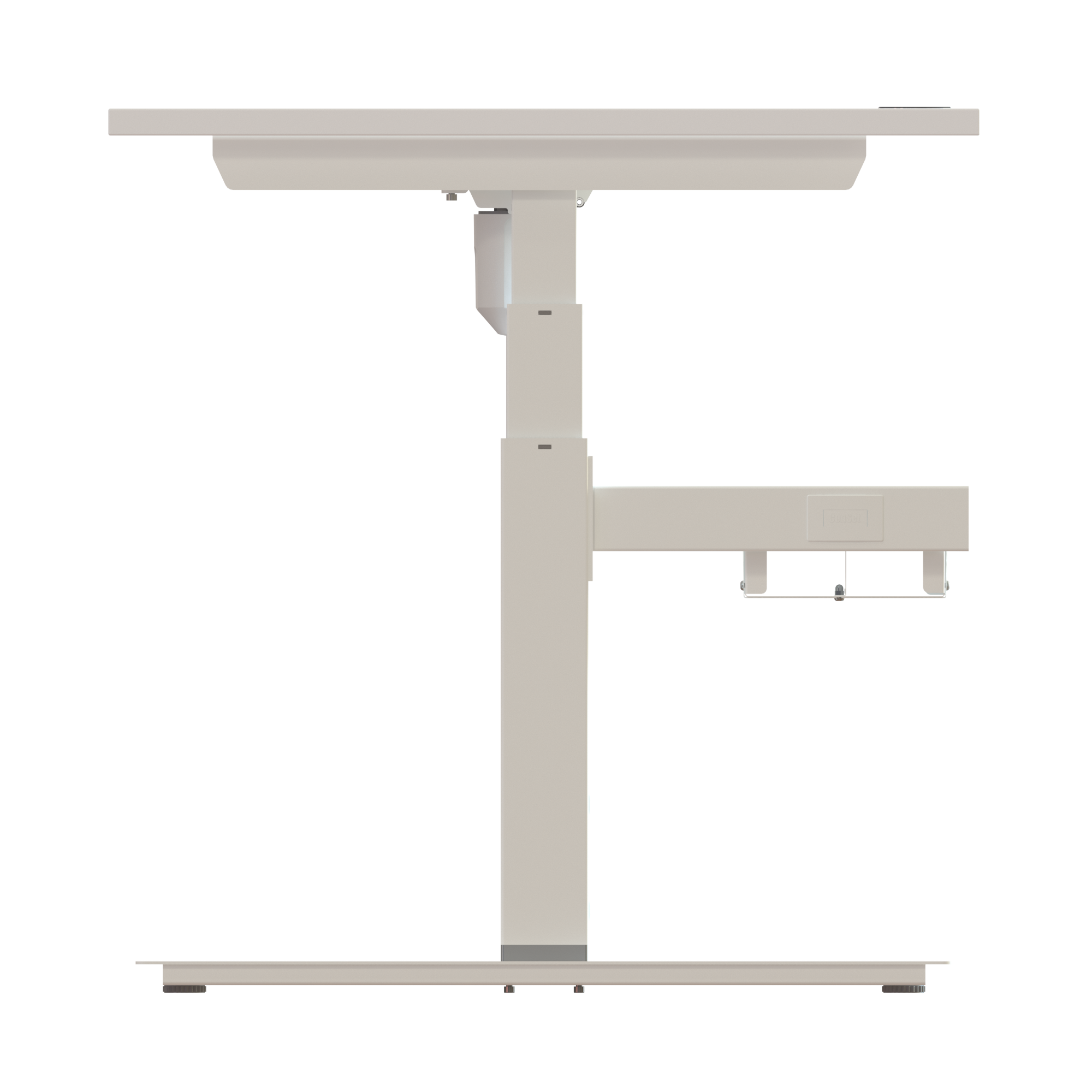 Sit Stand Desk | 180x80 cm | White with white frame