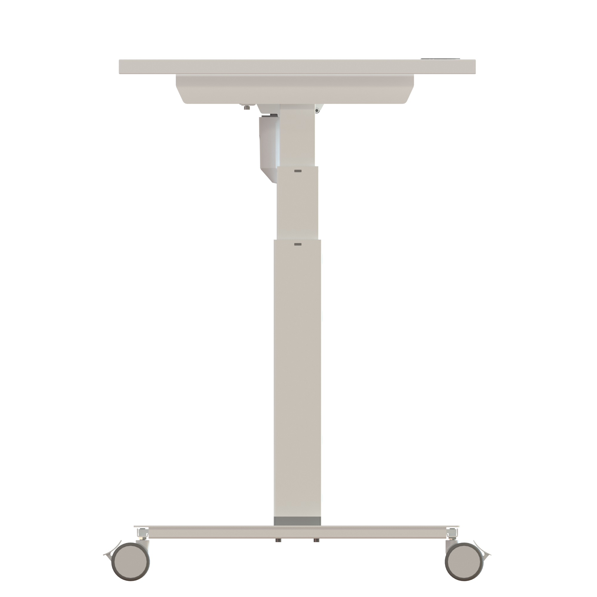 Sit Stand Desk | 80x60 cm | White with white frame