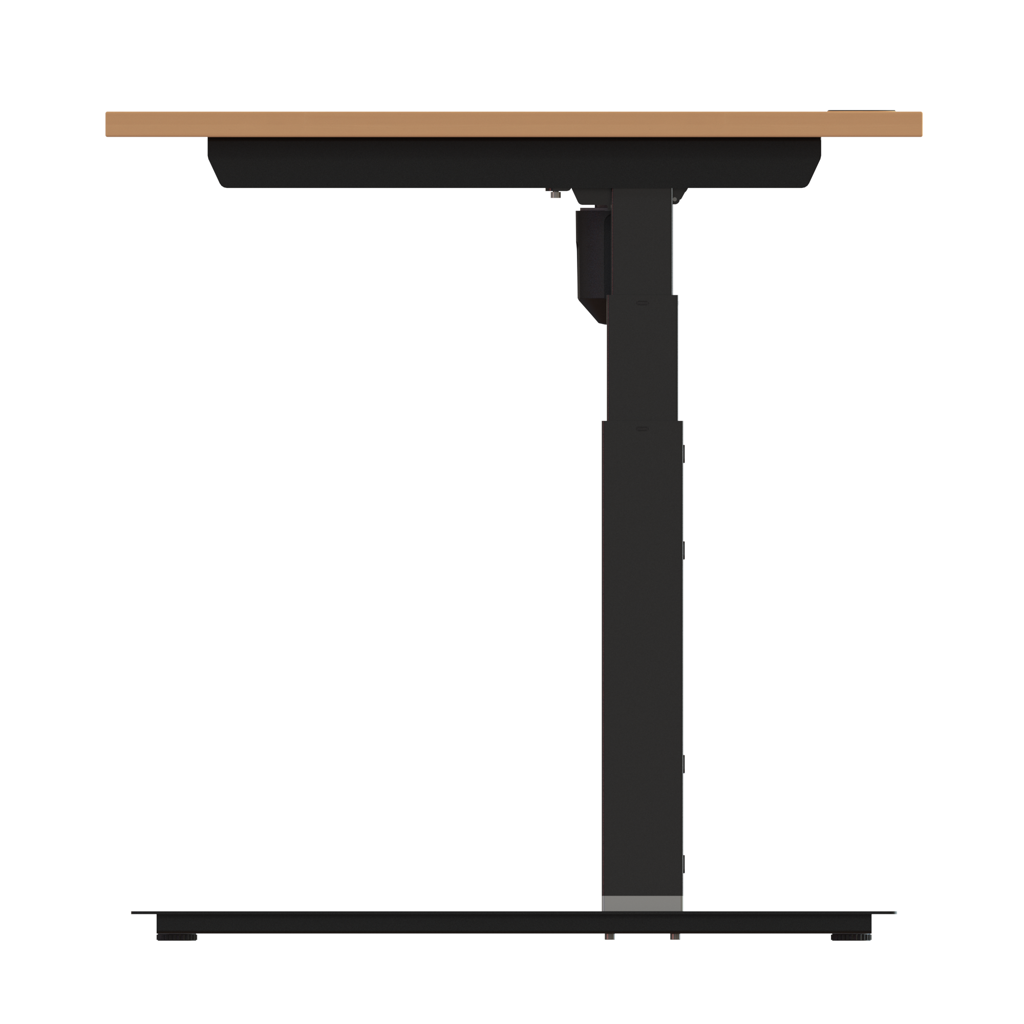 Sit Stand Desk | 100x80 cm | Beech with black frame