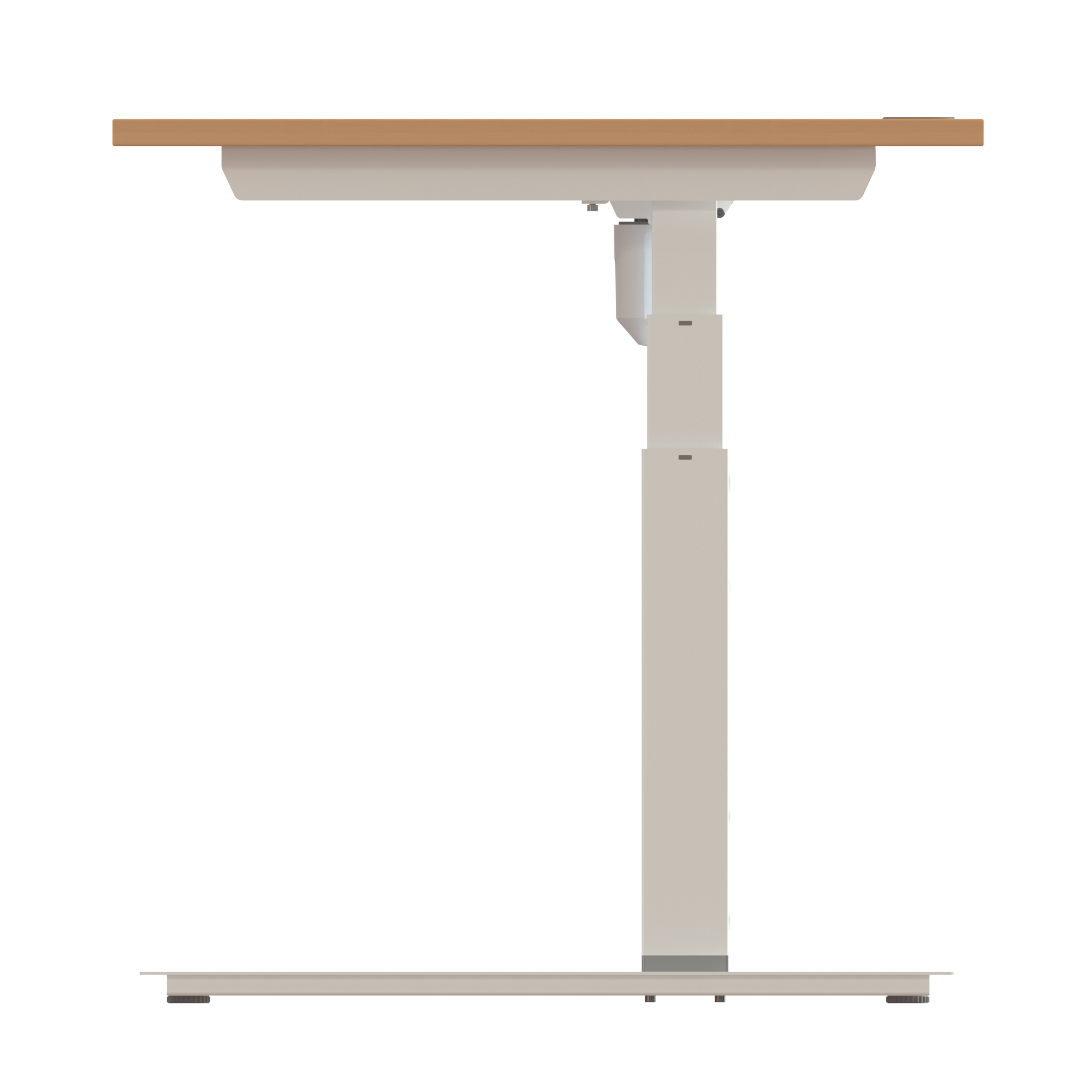 Sit Stand Desk | 100x80 cm | Beech with white frame