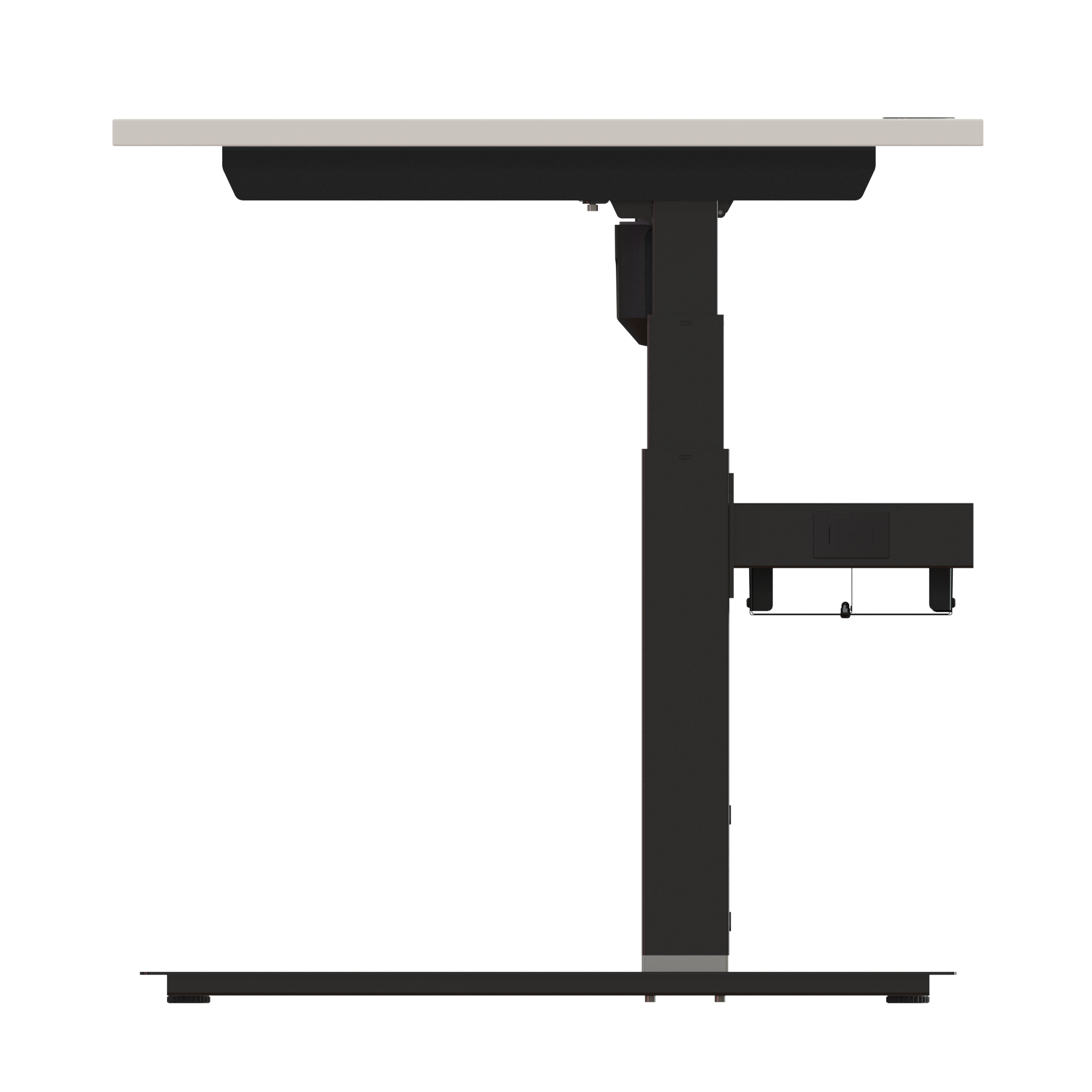 Sit Stand Desk | 180x80 cm | White with black frame