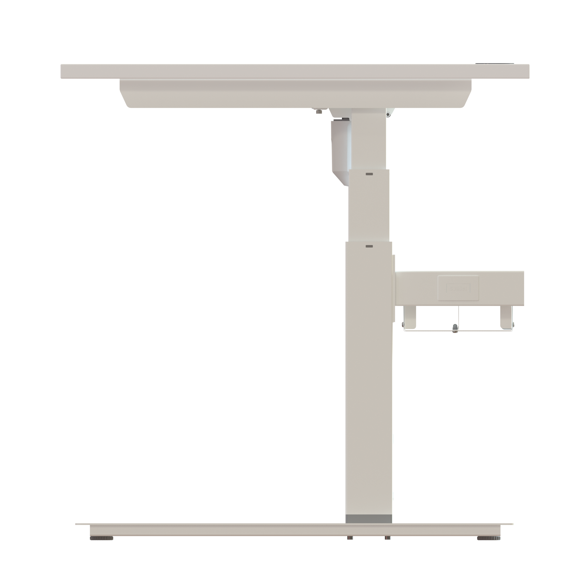 Sit Stand Desk | 180x80 cm | White with white frame
