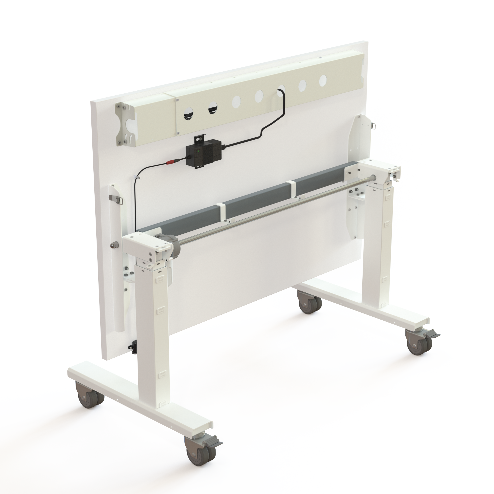 Sit Stand Desk | 120x80 cm | White with white frame