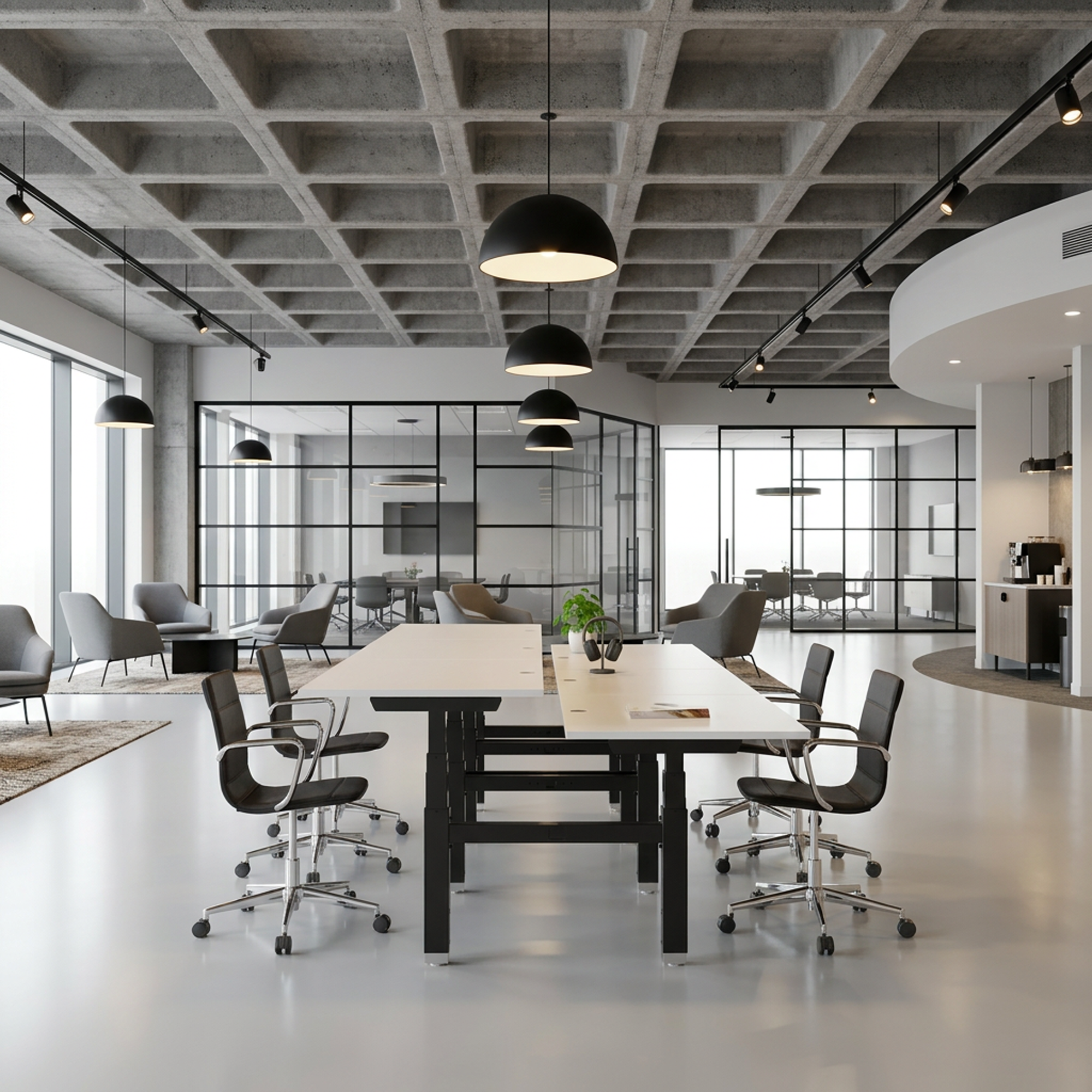 Sit Stand Desk | 120x80 cm | White with black frame