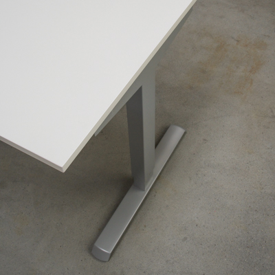 Electric Adjustable Desk | 80x80 cm | White with silver frame